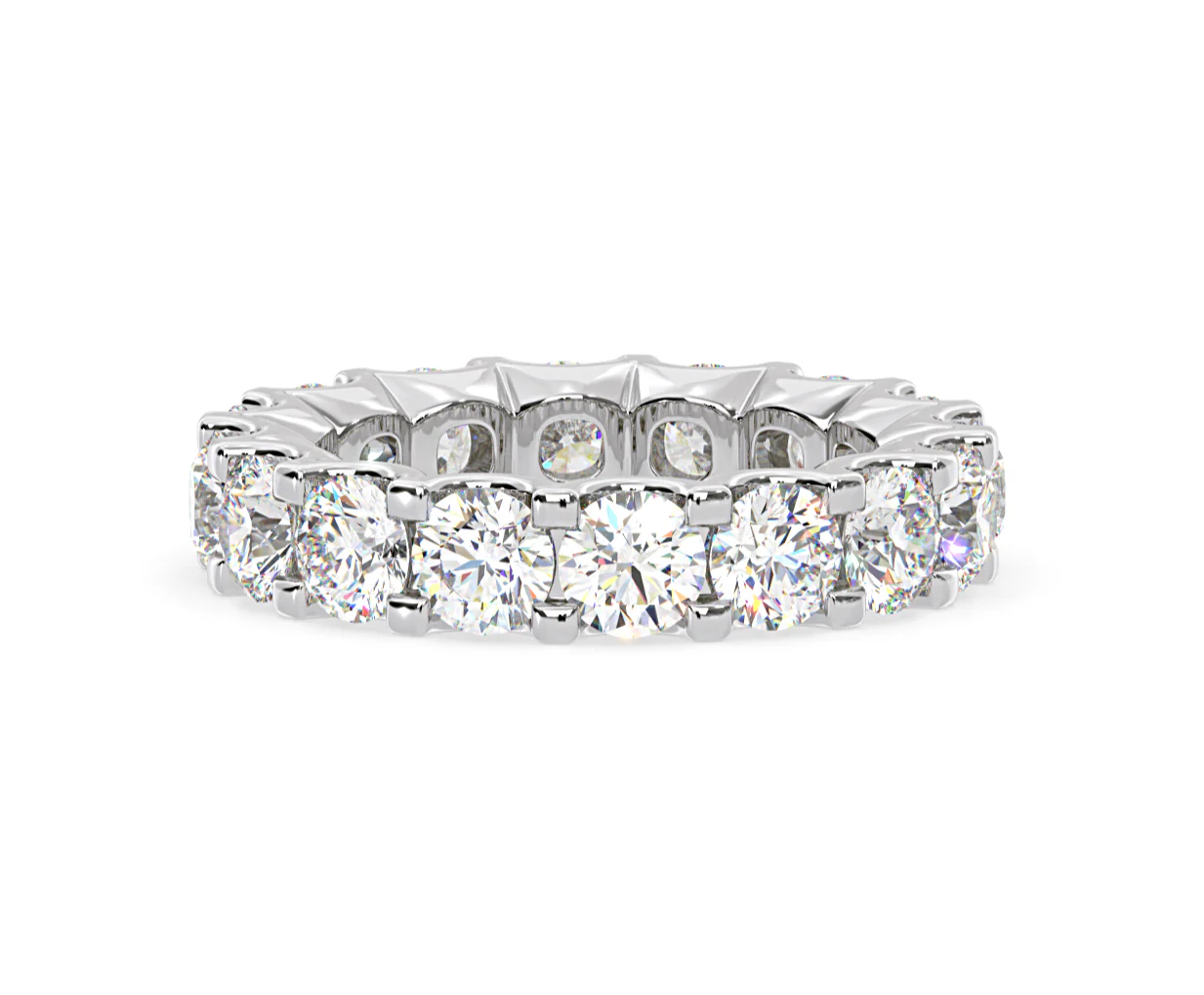 Chloe Lab Diamond Eternity Ring Platinum Claw Set 5.00ct G/Vs - Image 75