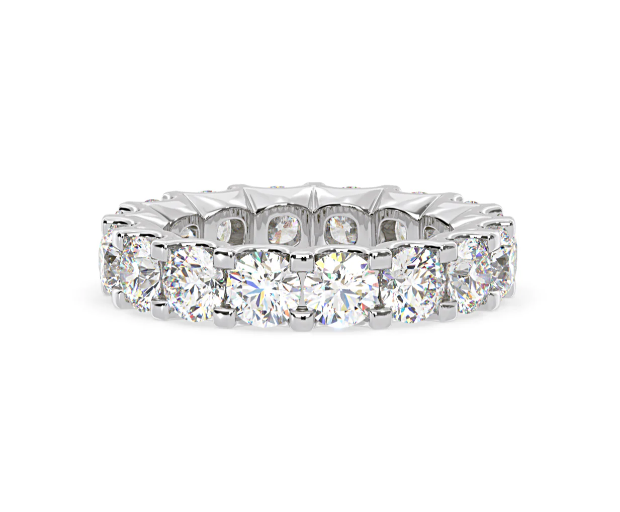 Chloe Lab Diamond Eternity Ring Platinum Claw Set 5.00ct G/Vs - Image 79