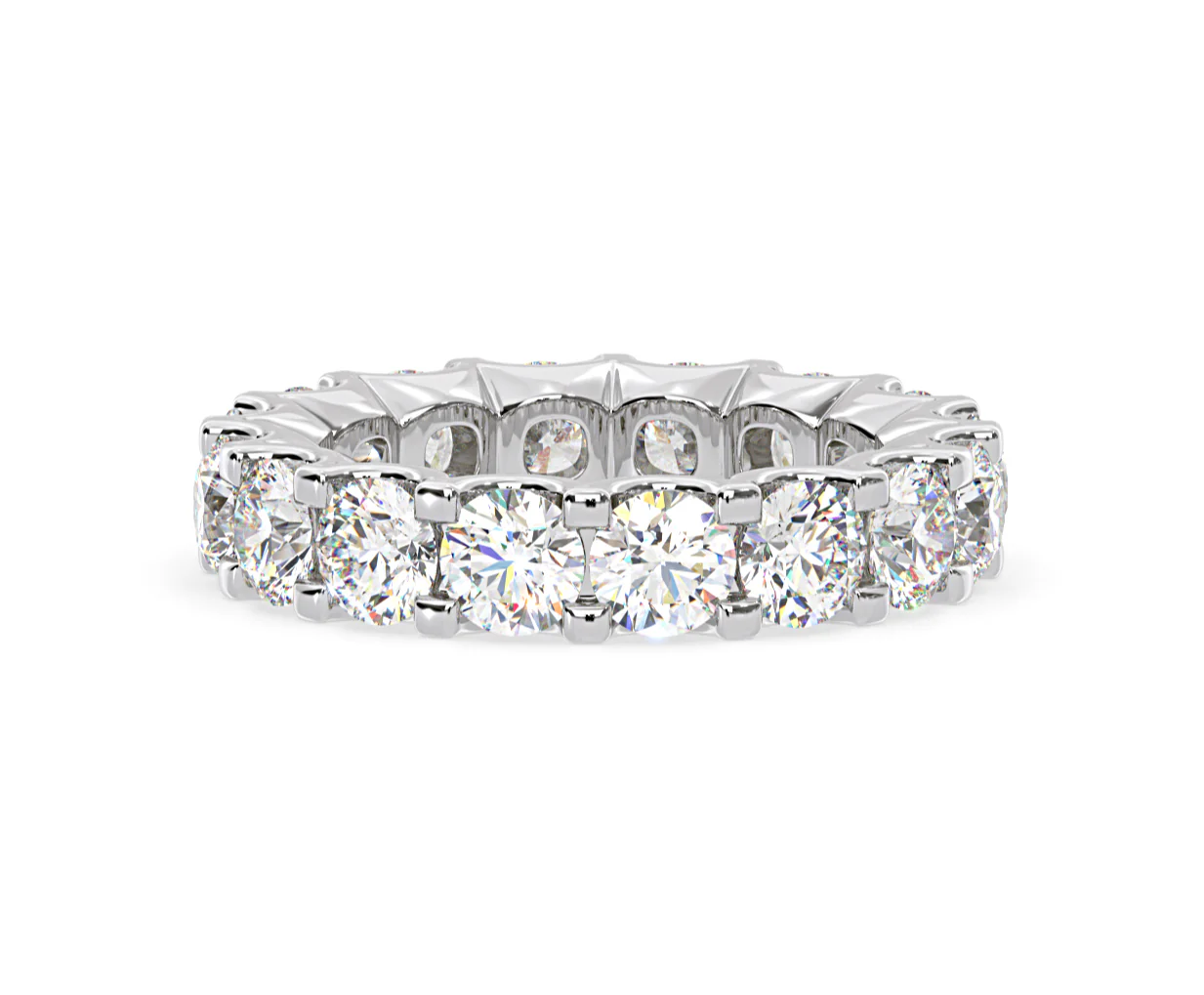 Chloe Lab Diamond Eternity Ring Platinum Claw Set 5.00ct G/Vs - Image 84