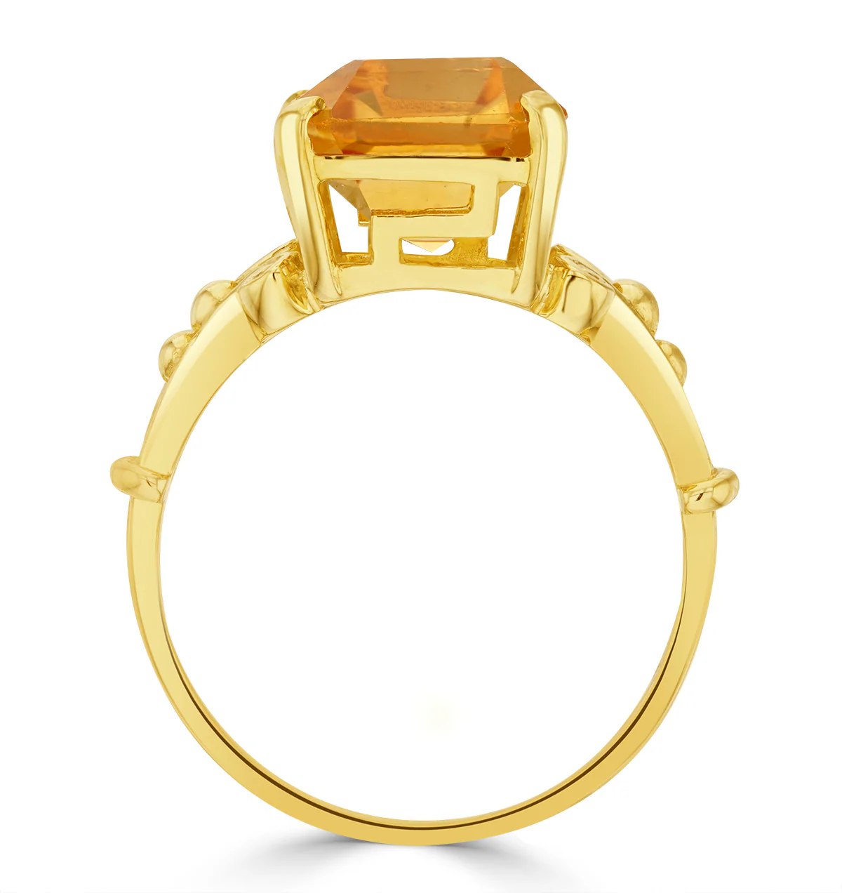 Citrine 14 x 10mm And 9K Gold Ring - Image 3