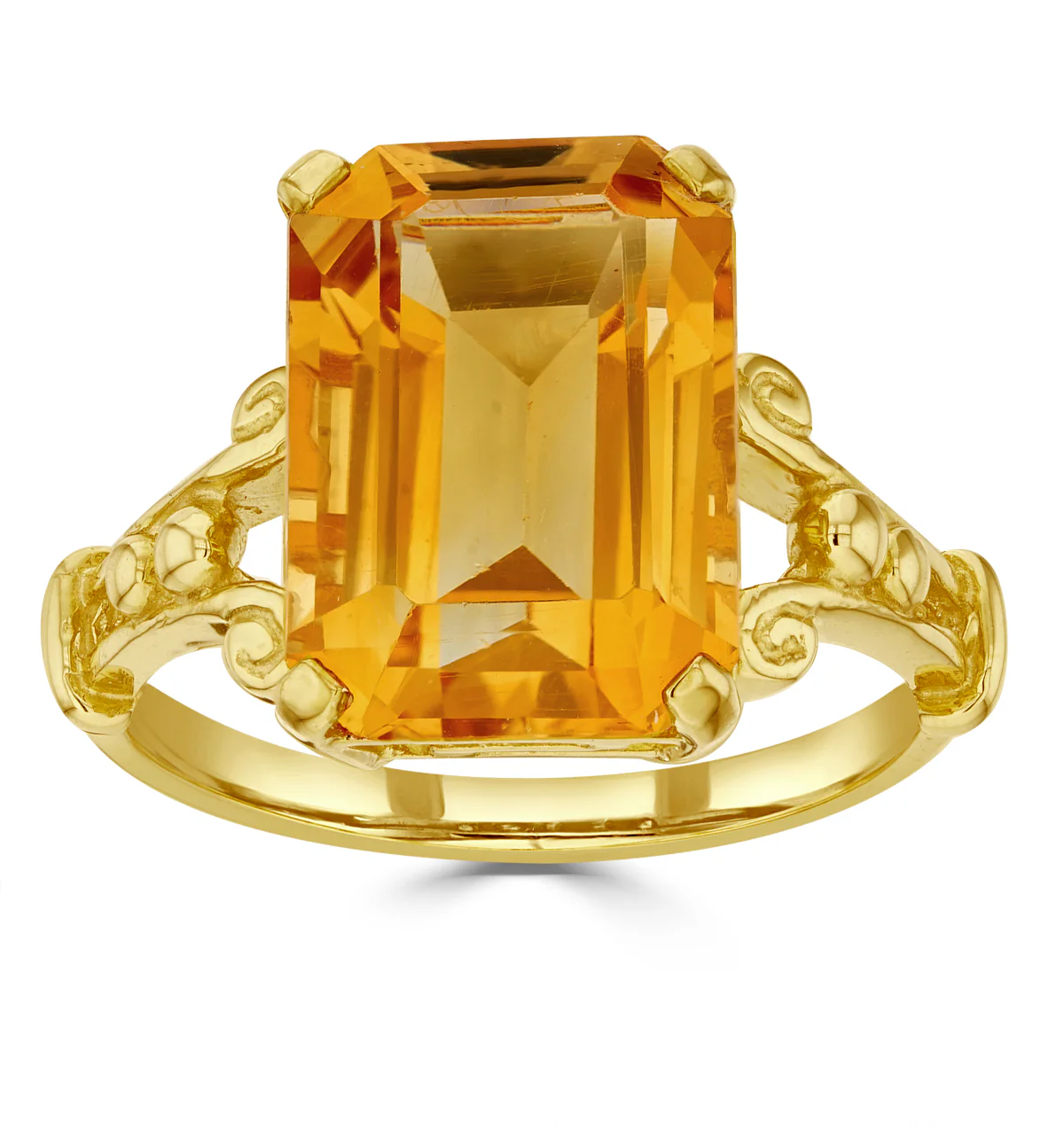 Citrine 14 x 10mm And 9K Gold Ring - Image 4