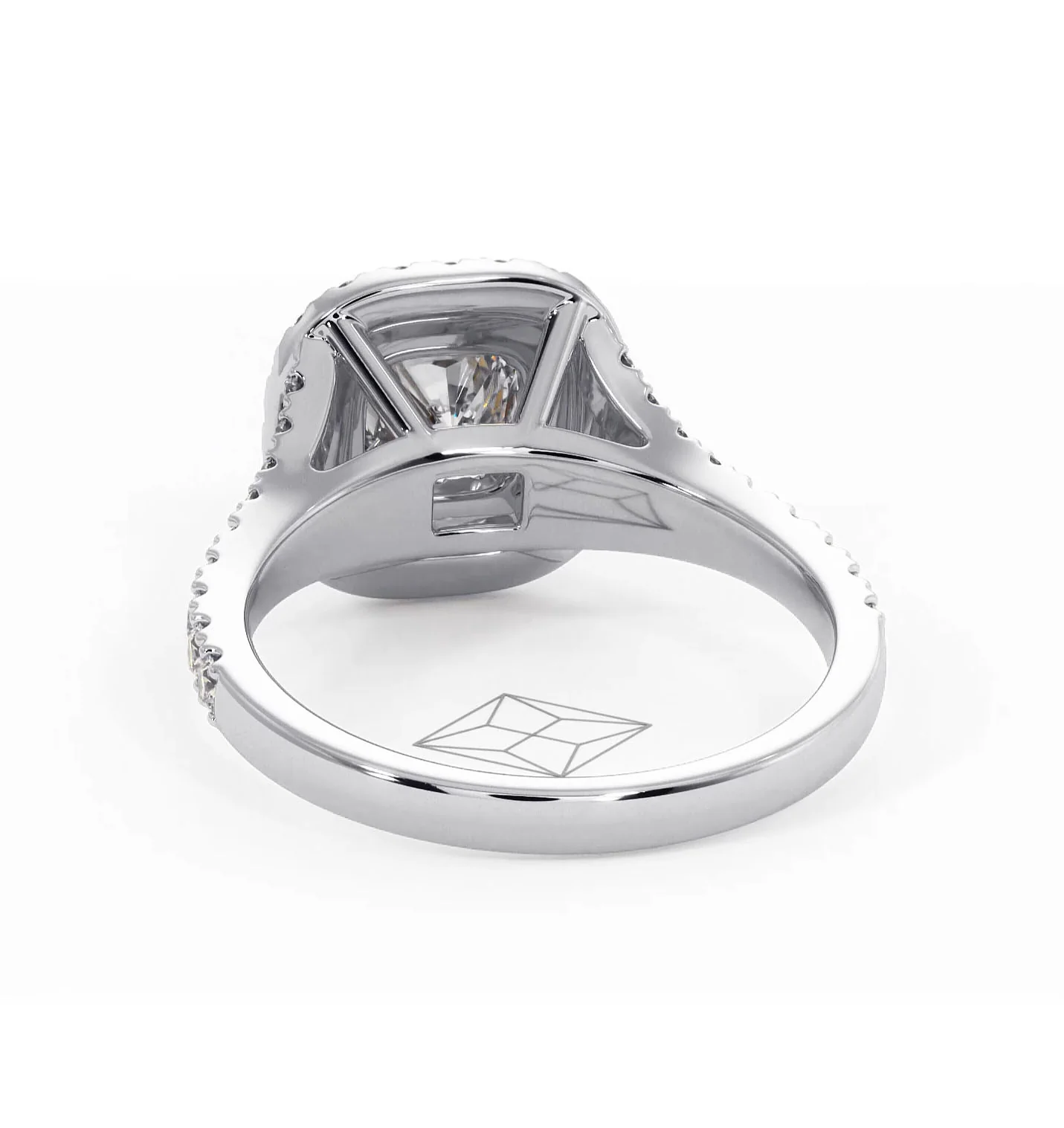 Cleopatra Diamond Halo Engagement Ring in Platinum 1.20ct G/SI2 - Image 125