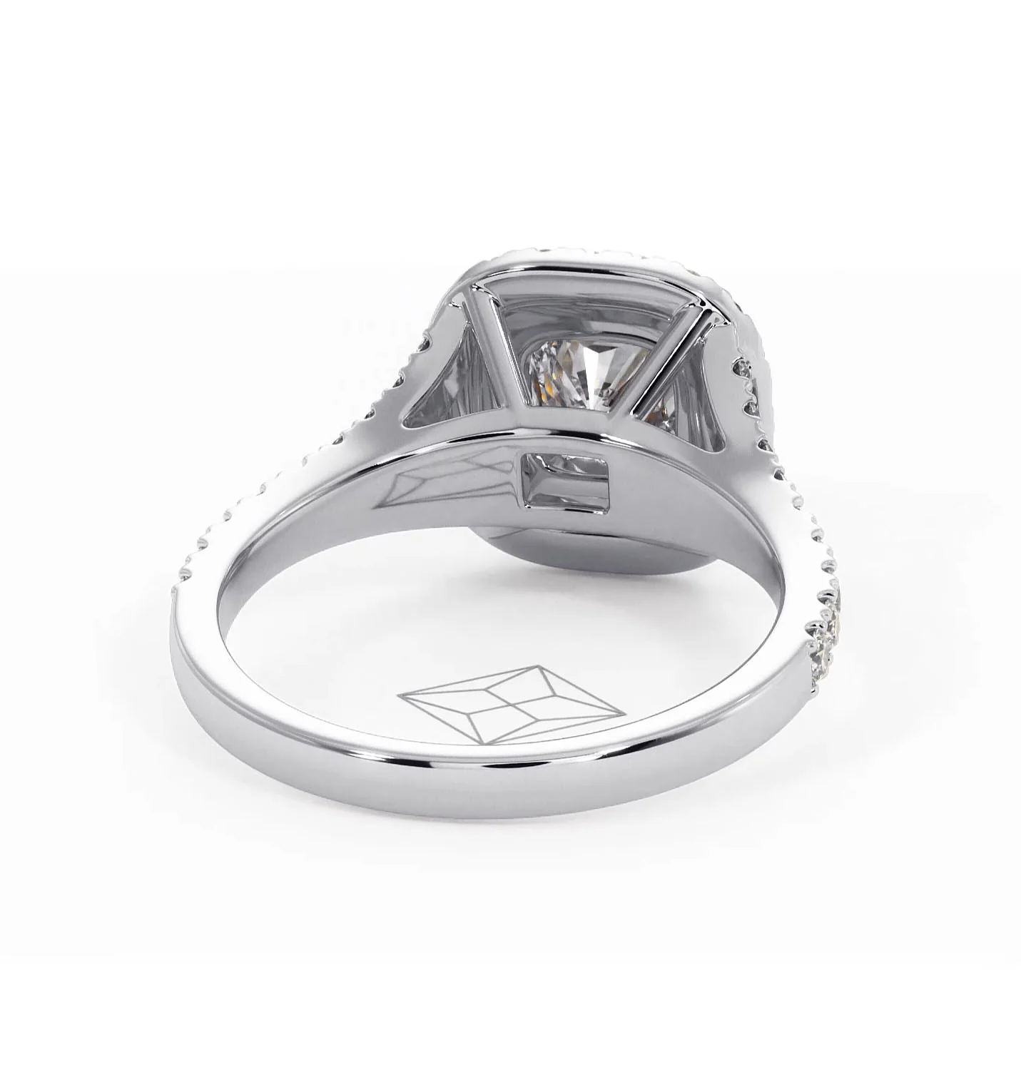 Cleopatra Diamond Halo Engagement Ring in Platinum 1.20ct G/SI2 - Image 131