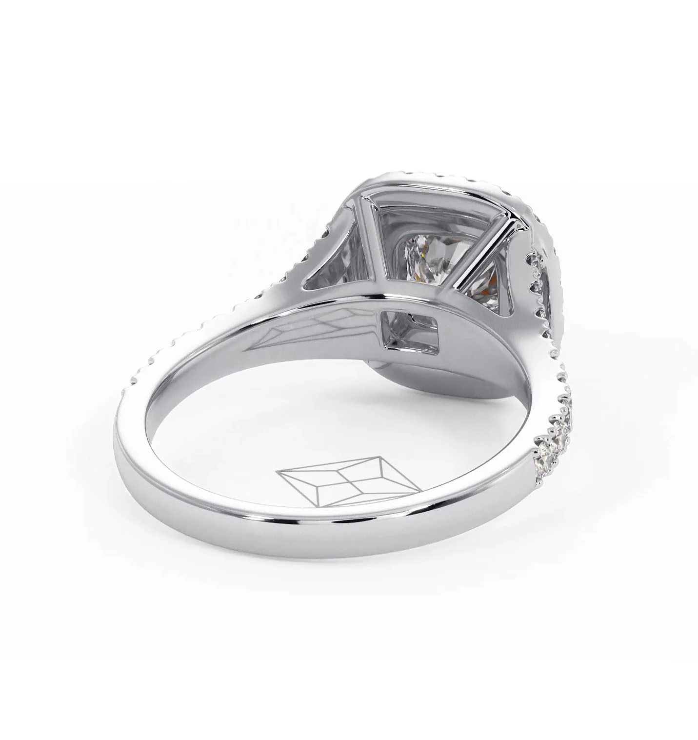 Cleopatra Diamond Halo Engagement Ring in Platinum 1.20ct G/SI2 - Image 133