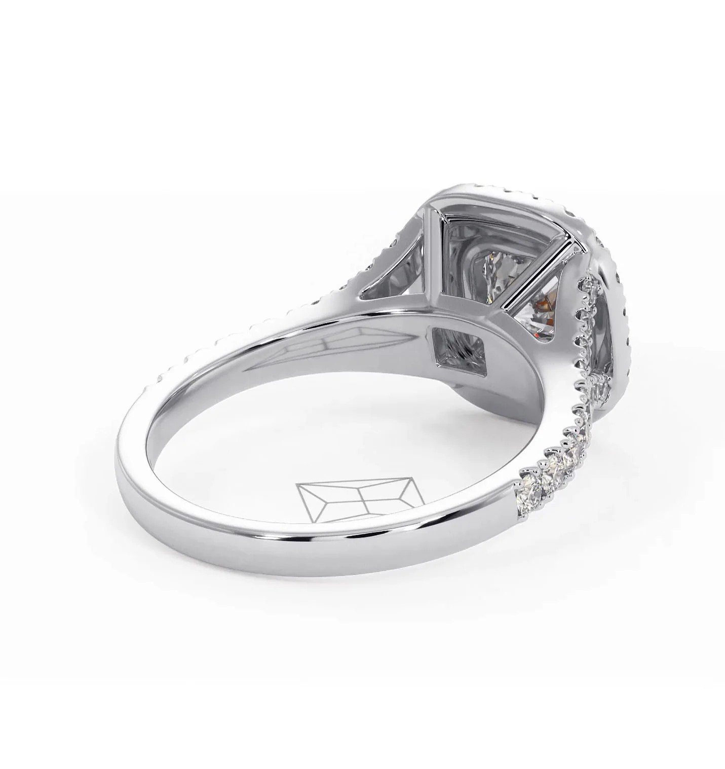 Cleopatra Diamond Halo Engagement Ring in Platinum 1.20ct G/SI2 - Image 136
