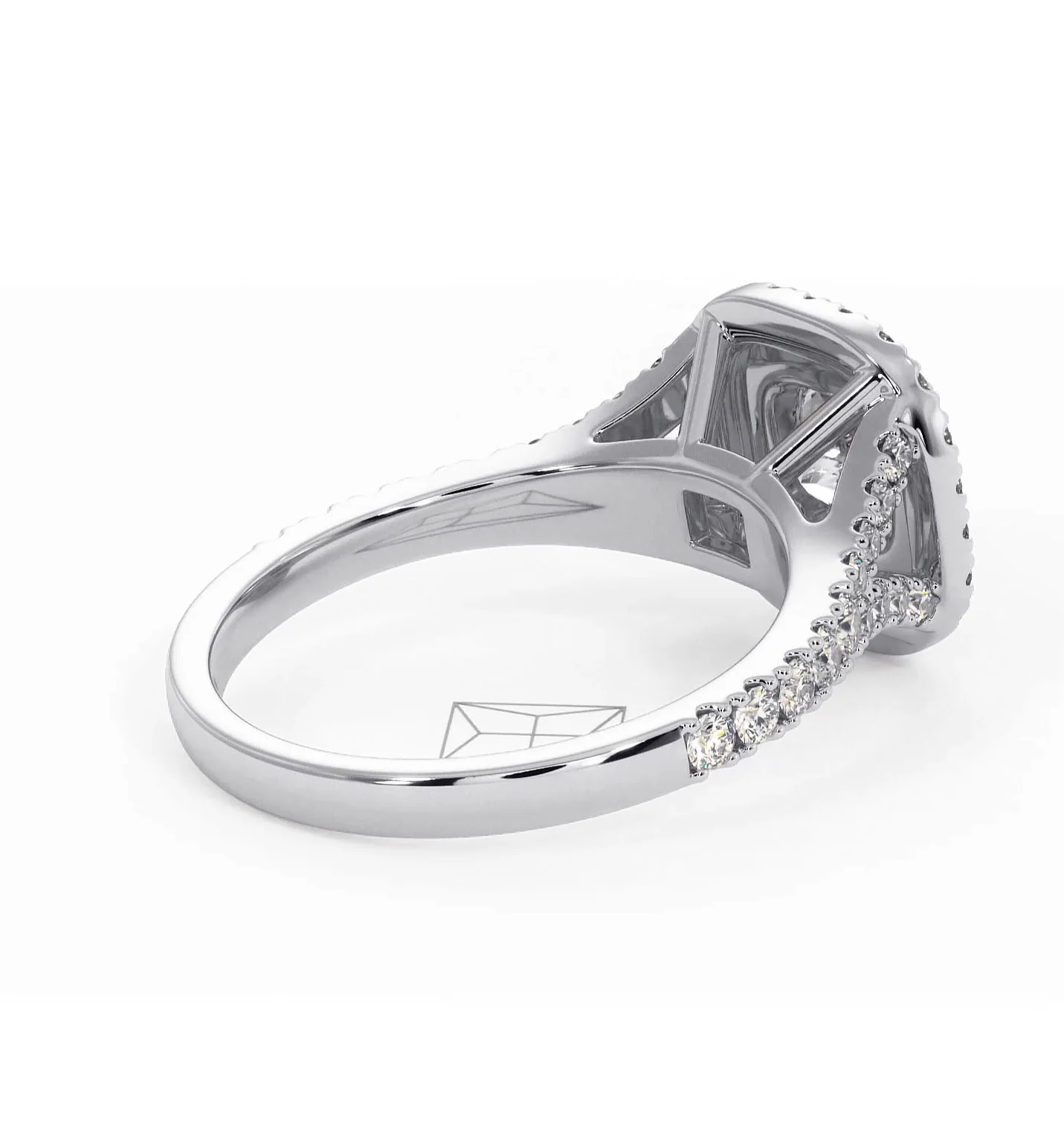 Cleopatra Diamond Halo Engagement Ring in Platinum 1.20ct G/SI2 - Image 139