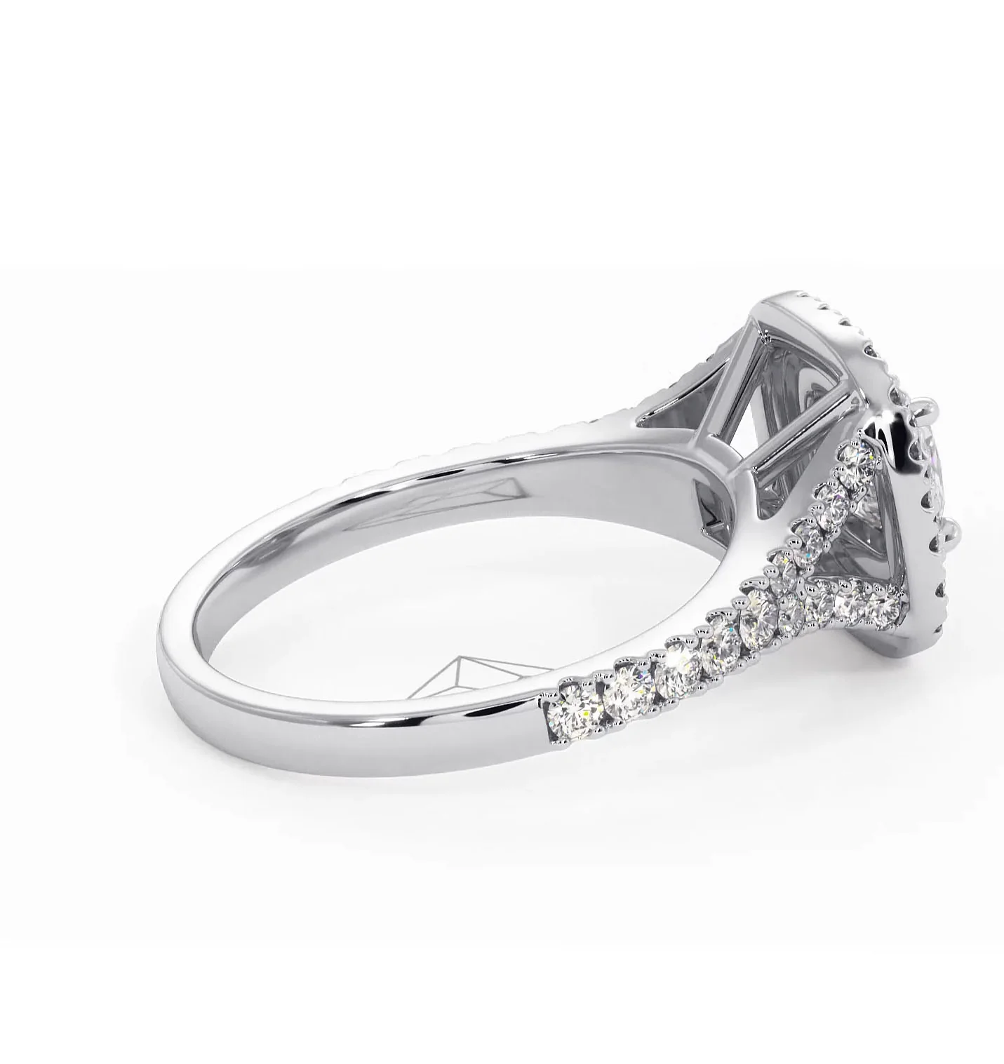 Cleopatra Diamond Halo Engagement Ring in Platinum 1.20ct G/SI2 - Image 143