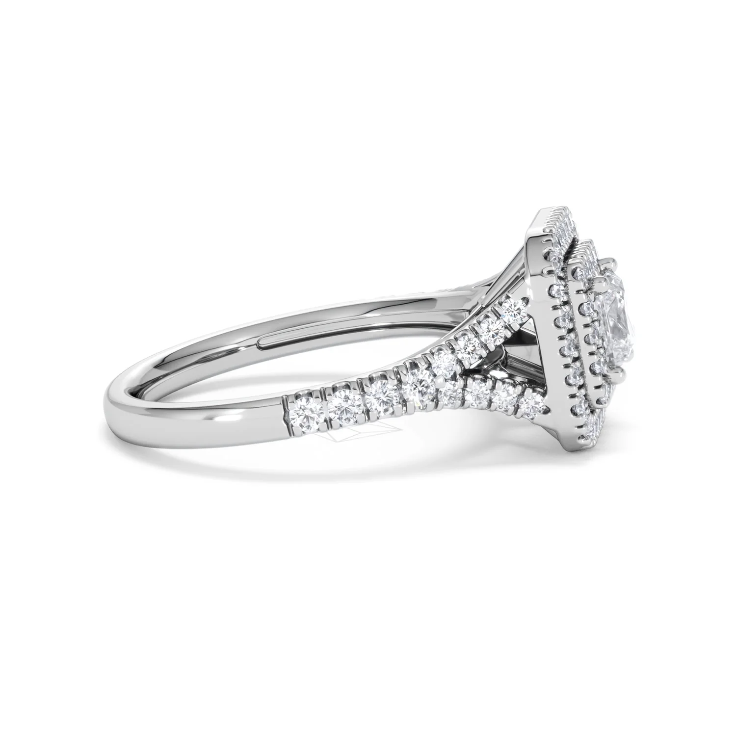 Cleopatra Diamond Halo Engagement Ring in Platinum 1.20ct G/SI2 - Image 26