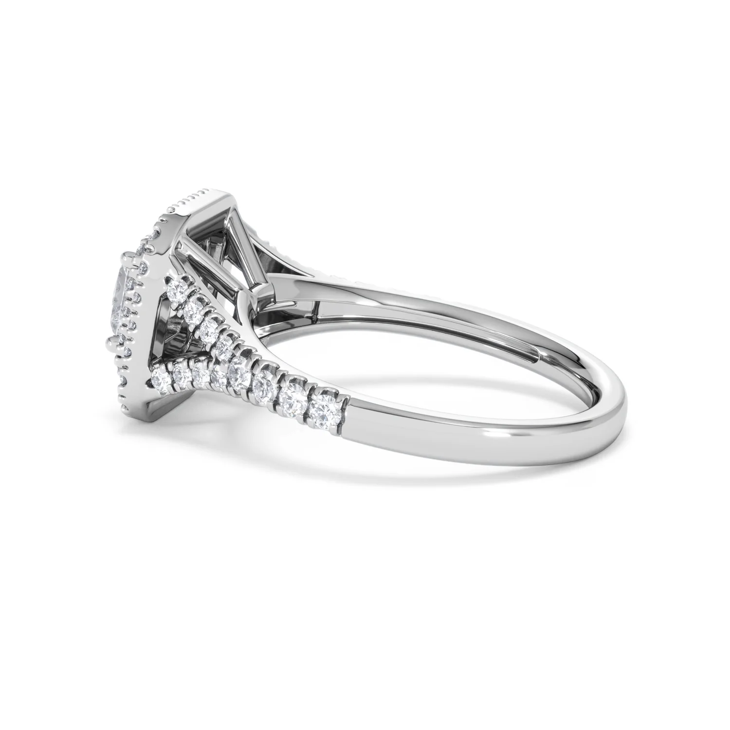 Cleopatra Diamond Halo Engagement Ring in Platinum 1.20ct G/SI2 - Image 64