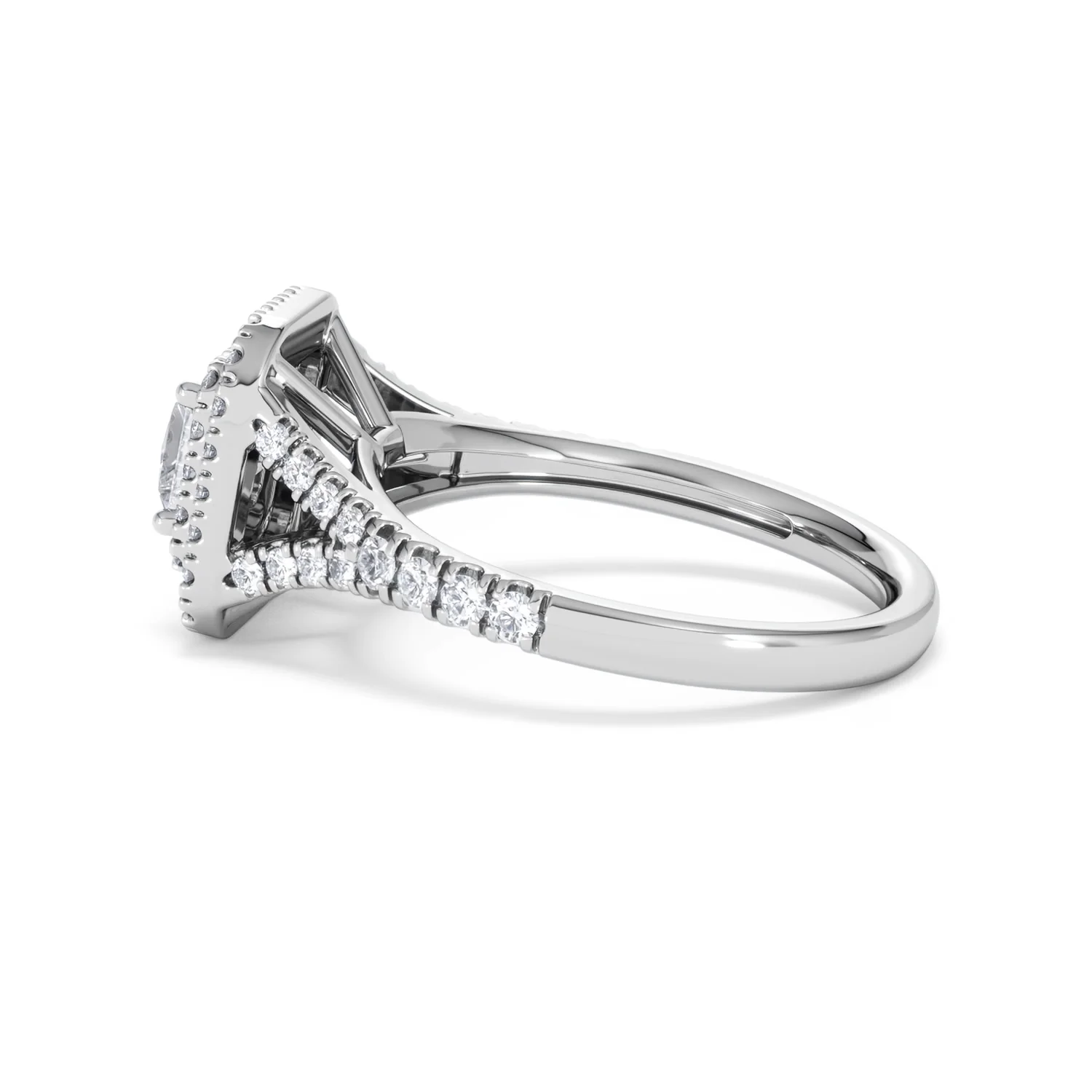 Cleopatra Diamond Halo Engagement Ring in Platinum 1.20ct G/SI2 - Image 65