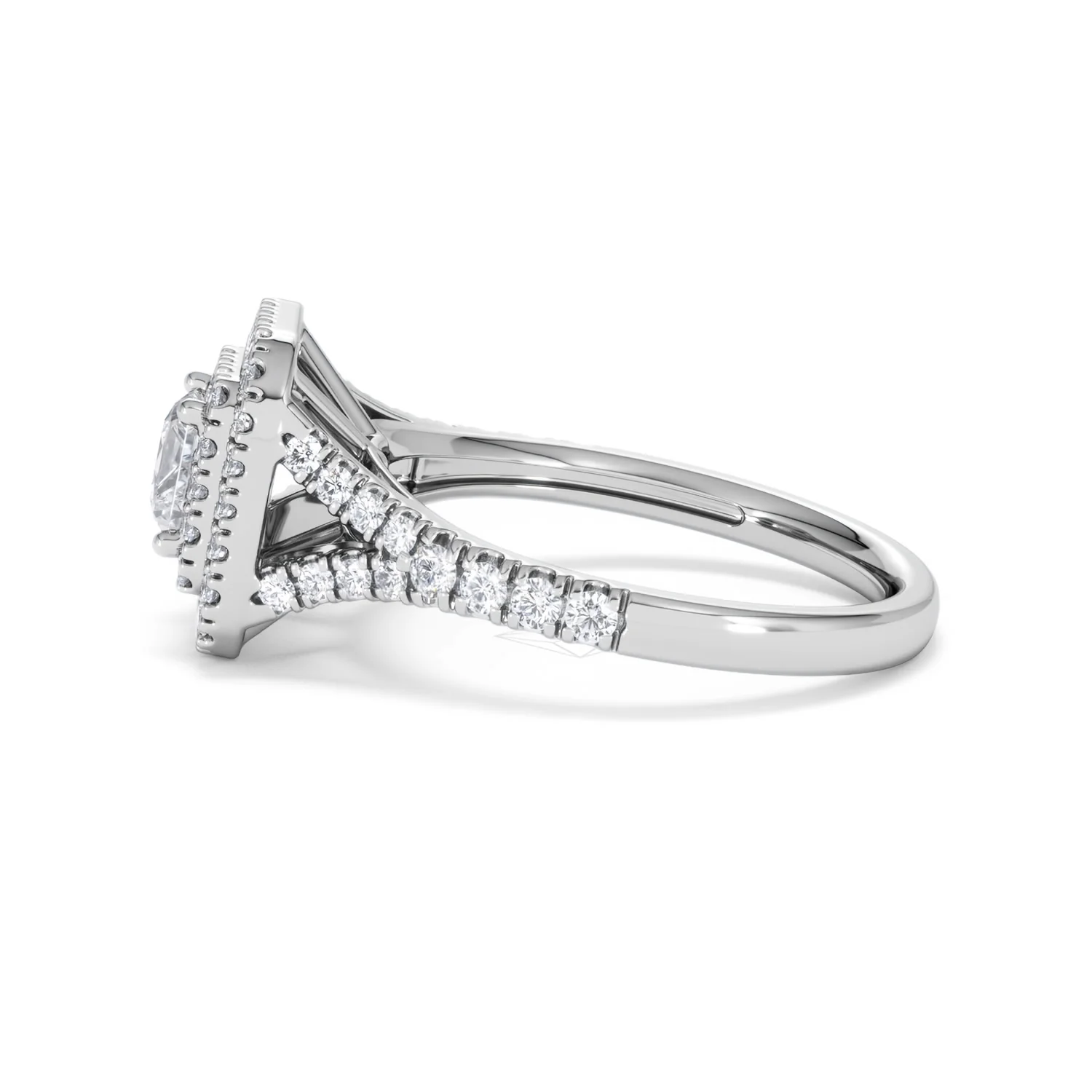 Cleopatra Diamond Halo Engagement Ring in Platinum 1.20ct G/SI2 - Image 68