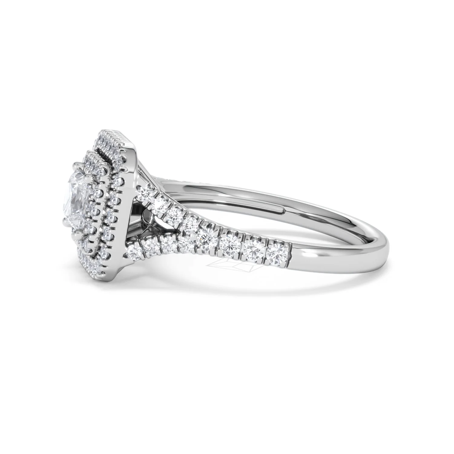Cleopatra Diamond Halo Engagement Ring in Platinum 1.20ct G/SI2 - Image 71