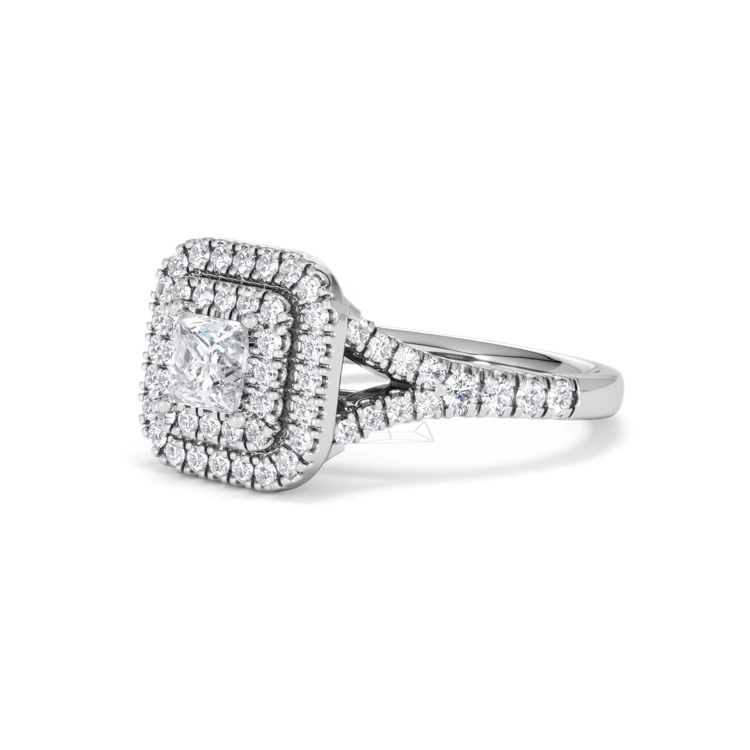 Cleopatra Diamond Halo Engagement Ring in Platinum 1.20ct G/SI2 - Image 79
