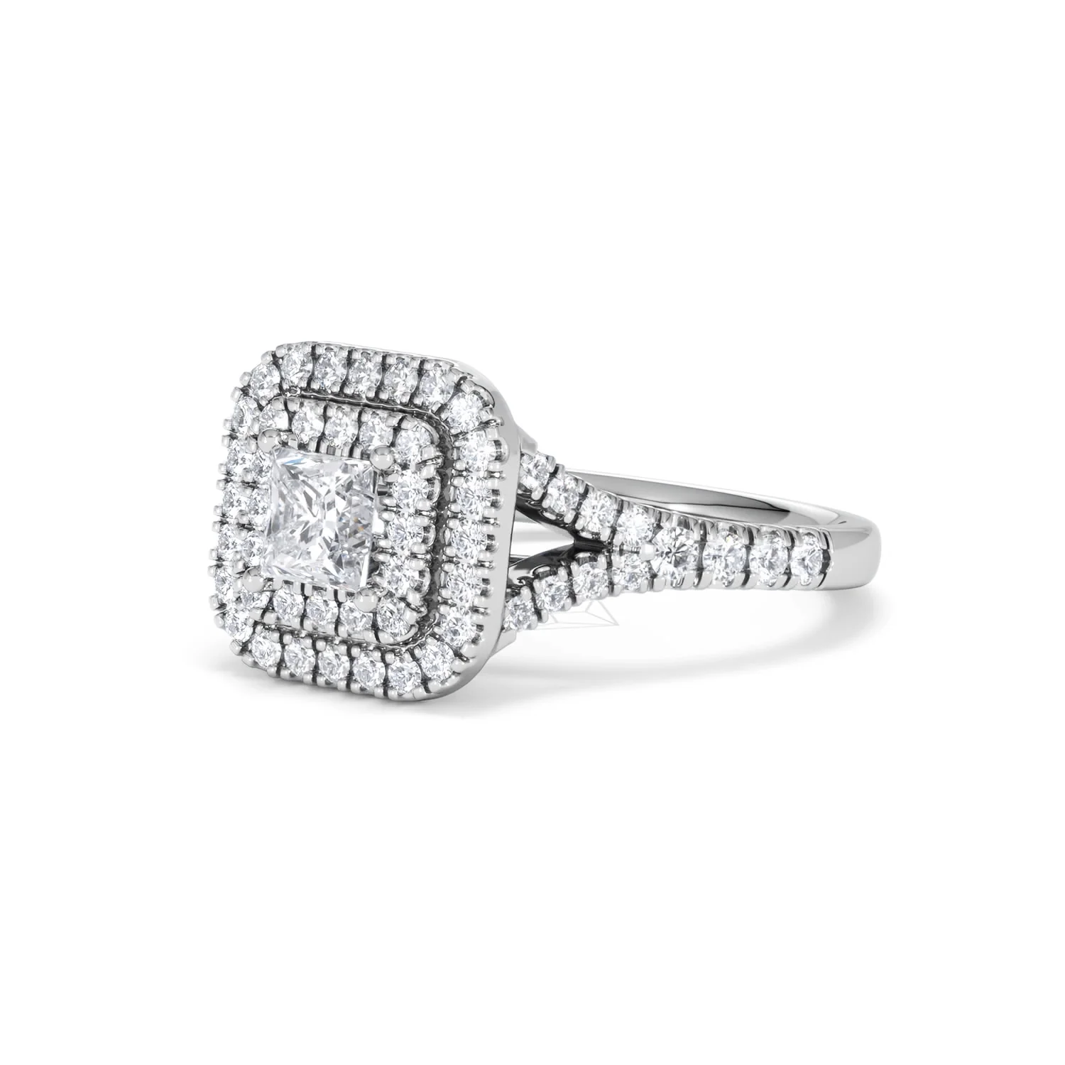 Cleopatra Diamond Halo Engagement Ring in Platinum 1.20ct G/SI2 - Image 80