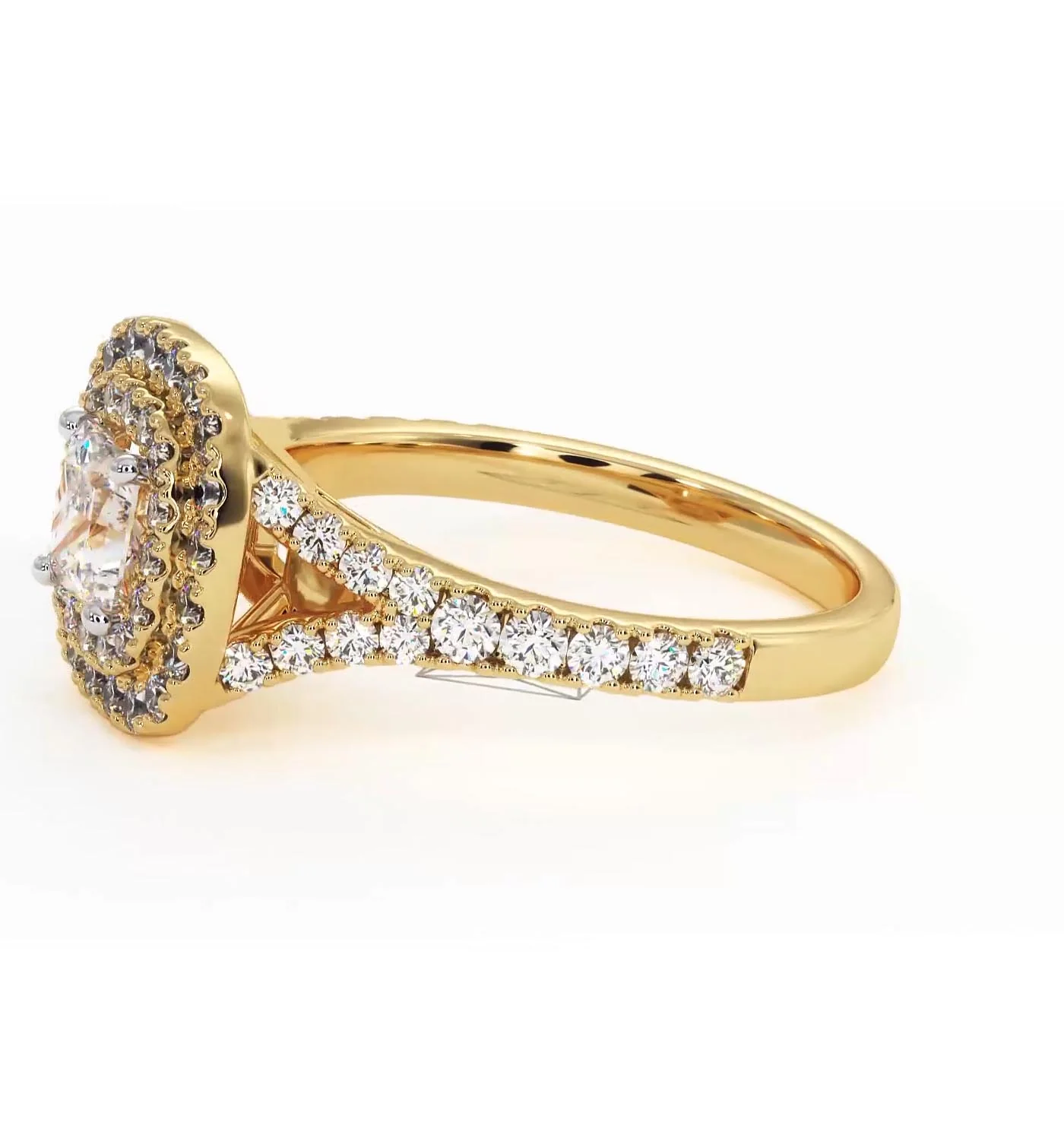 Cleopatra Lab Diamond Halo Engagement Ring in 18K Gold 1.20ct F/VS1 - Image 103