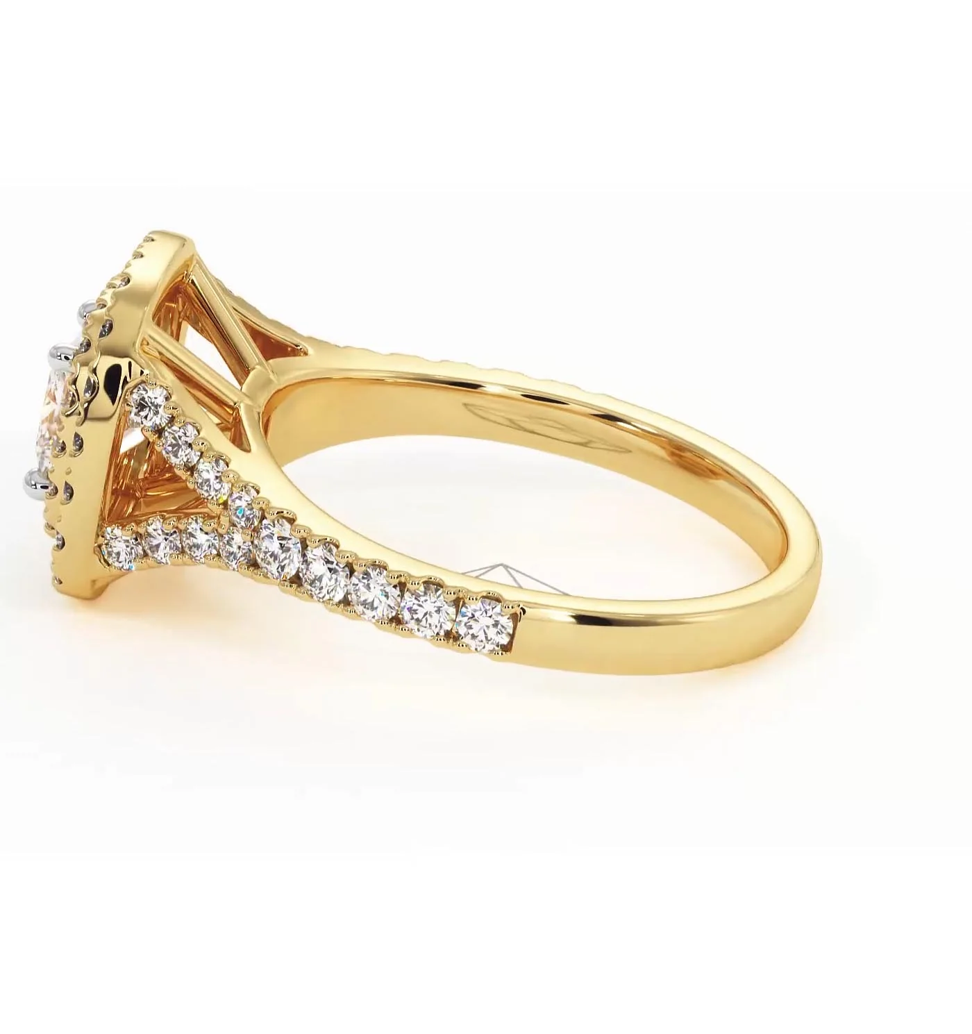 Cleopatra Lab Diamond Halo Engagement Ring in 18K Gold 1.20ct F/VS1 - Image 110