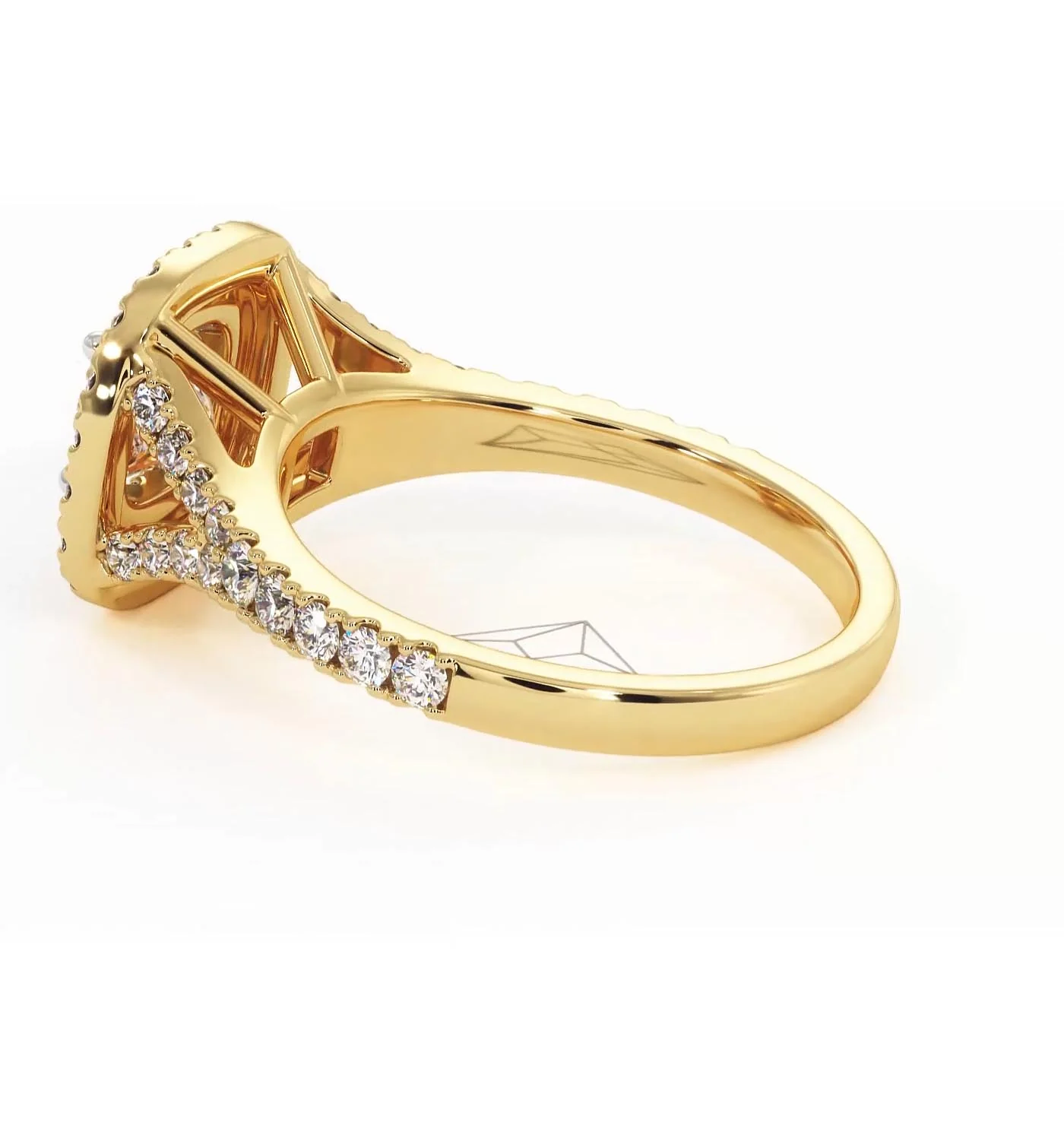 Cleopatra Lab Diamond Halo Engagement Ring in 18K Gold 1.20ct F/VS1 - Image 114