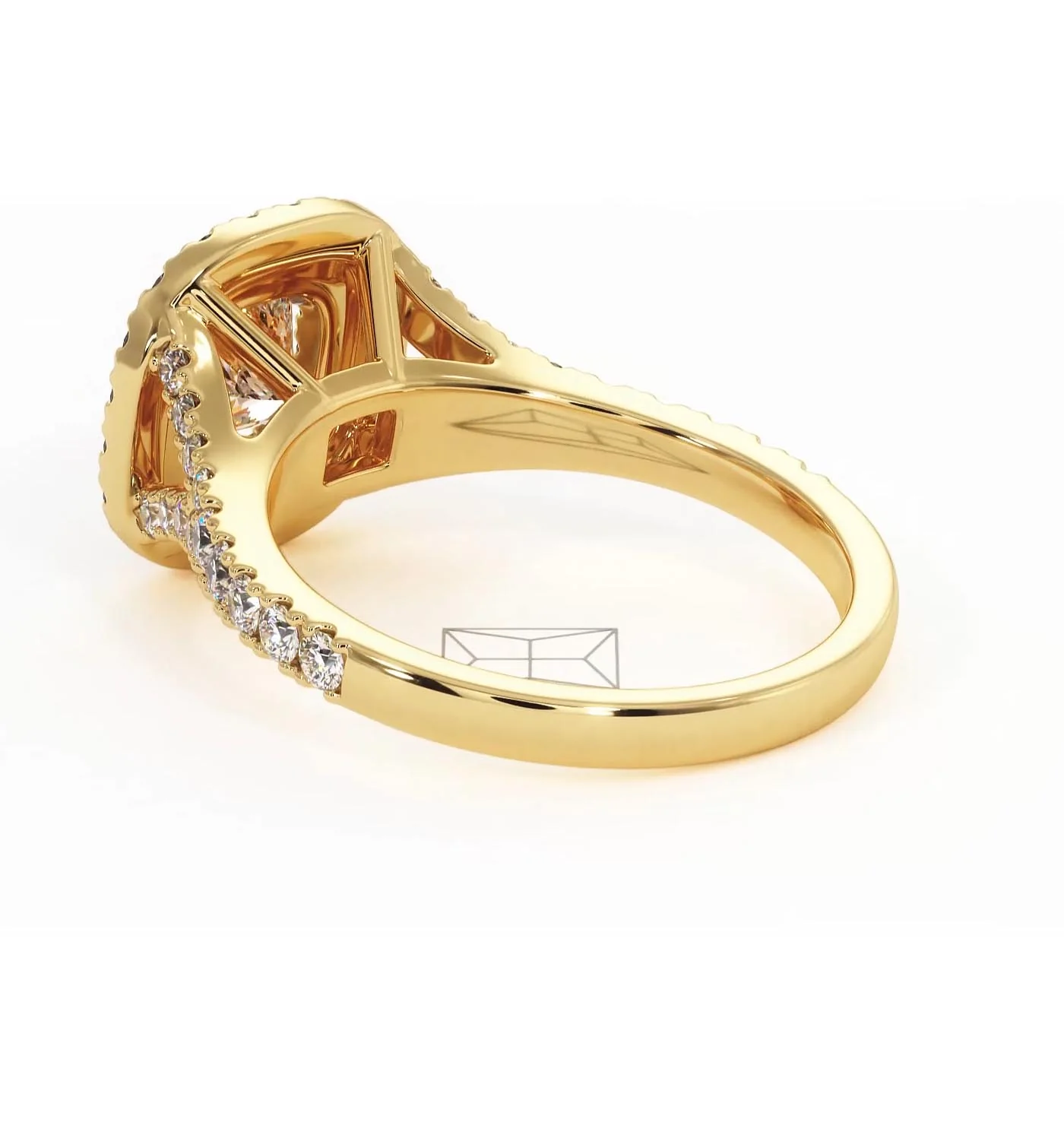 Cleopatra Lab Diamond Halo Engagement Ring in 18K Gold 1.20ct F/VS1 - Image 118