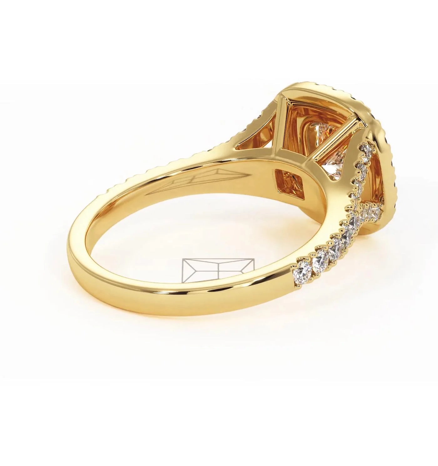 Cleopatra Lab Diamond Halo Engagement Ring in 18K Gold 1.20ct F/VS1 - Image 138