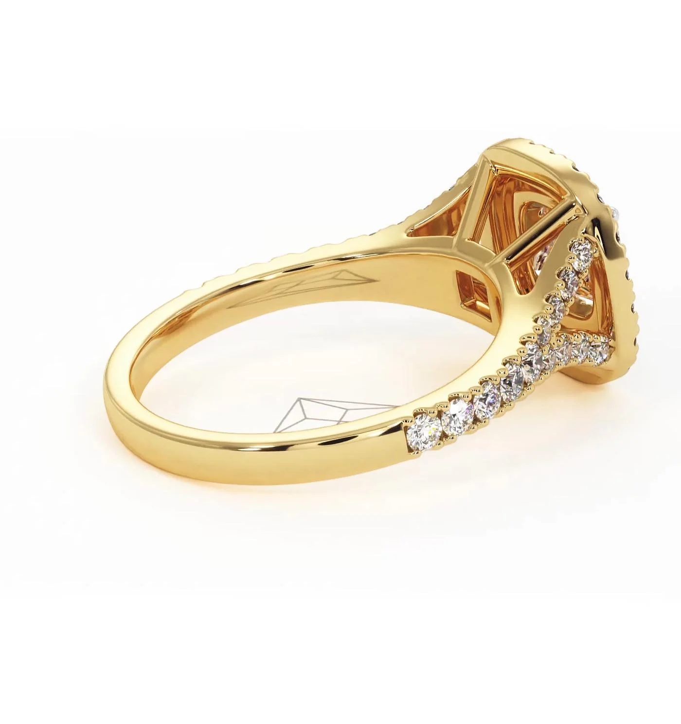 Cleopatra Lab Diamond Halo Engagement Ring in 18K Gold 1.20ct F/VS1 - Image 141