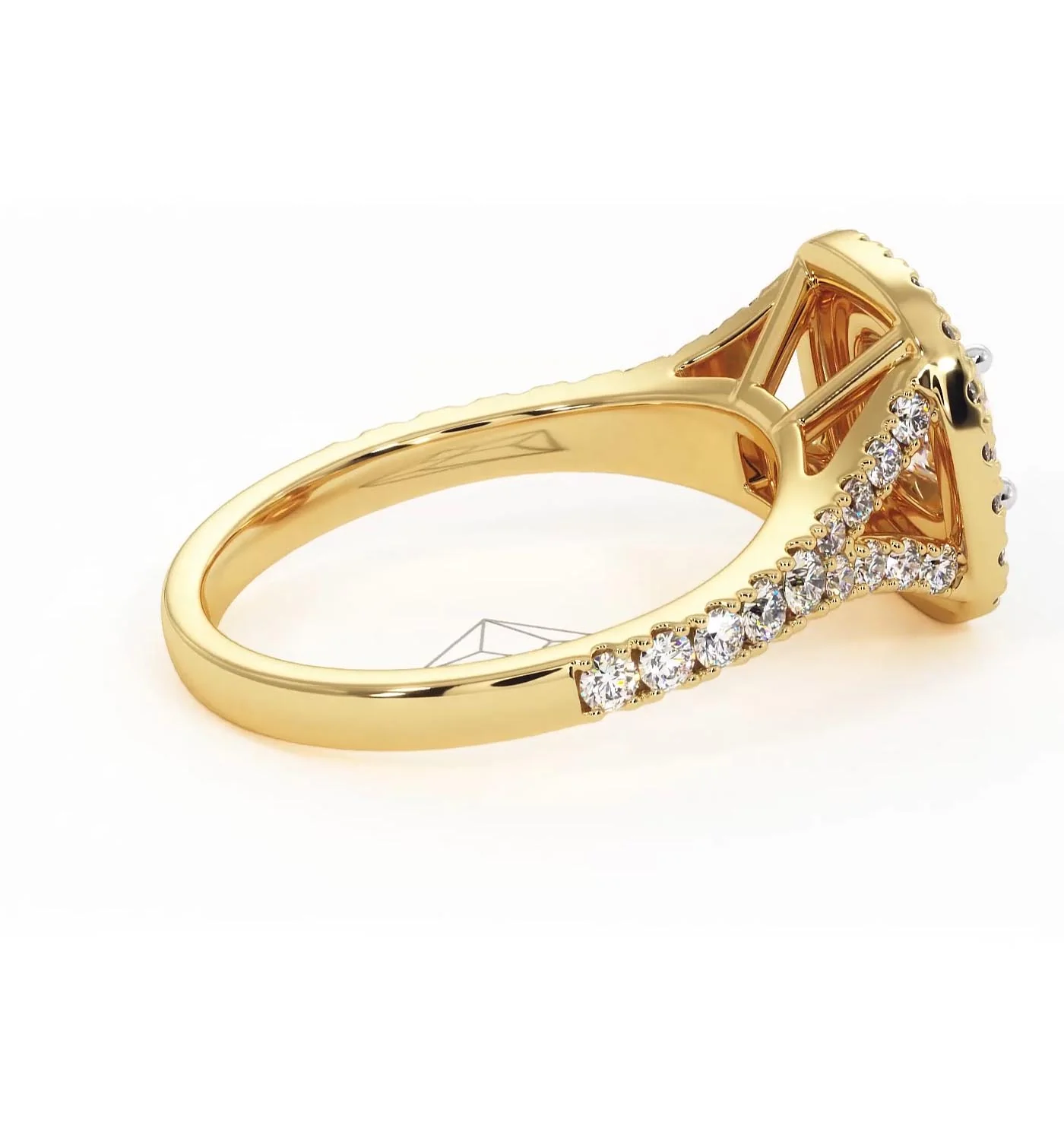 Cleopatra Lab Diamond Halo Engagement Ring in 18K Gold 1.20ct F/VS1 - Image 143