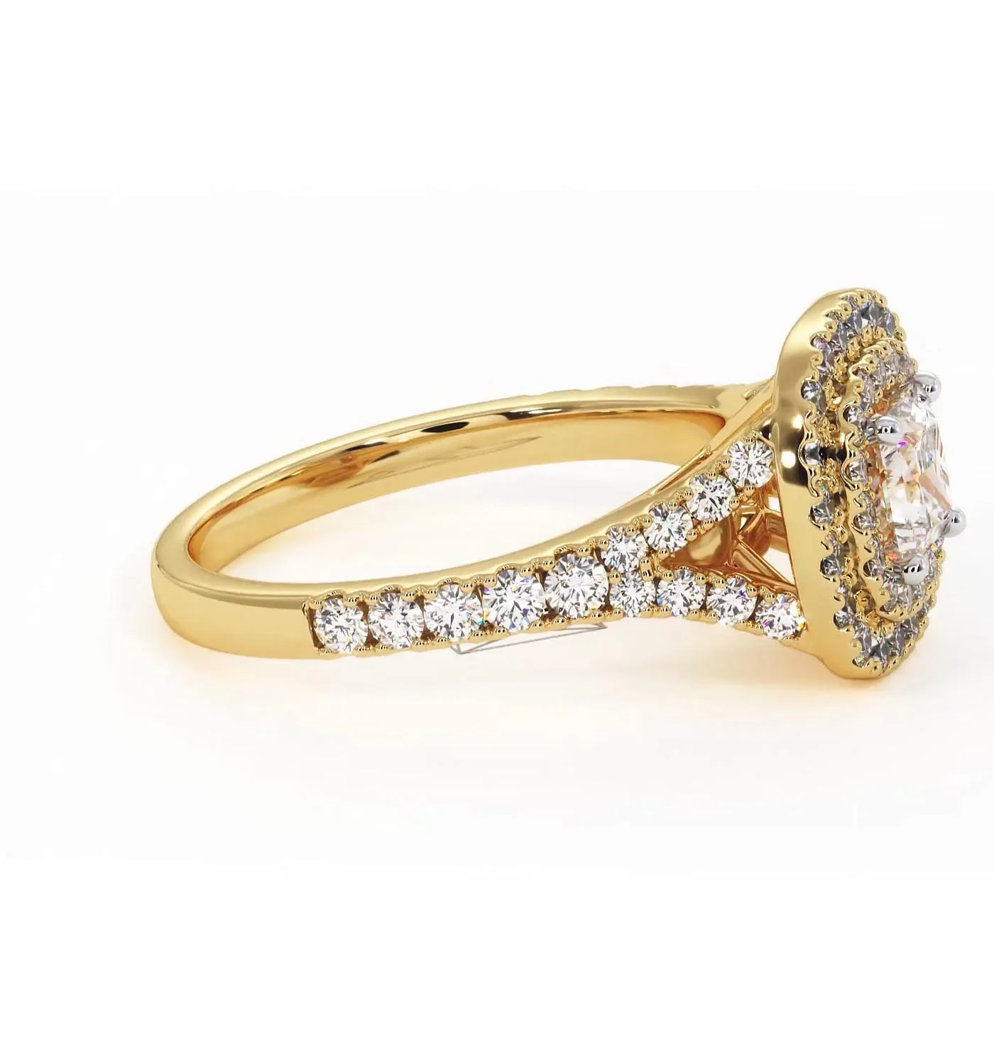 Cleopatra Lab Diamond Halo Engagement Ring in 18K Gold 1.20ct F/VS1 - Image 152