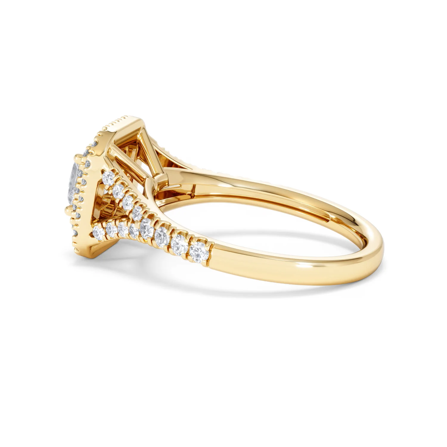 Cleopatra Lab Diamond Halo Engagement Ring in 18K Gold 1.20ct F/VS1 - Image 64