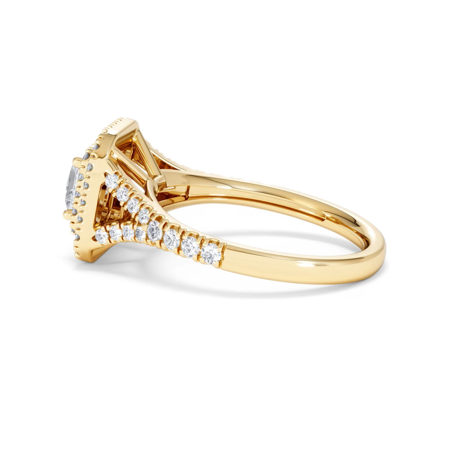 Cleopatra Lab Diamond Halo Engagement Ring in 18K Gold 1.20ct F/VS1 - Image 65