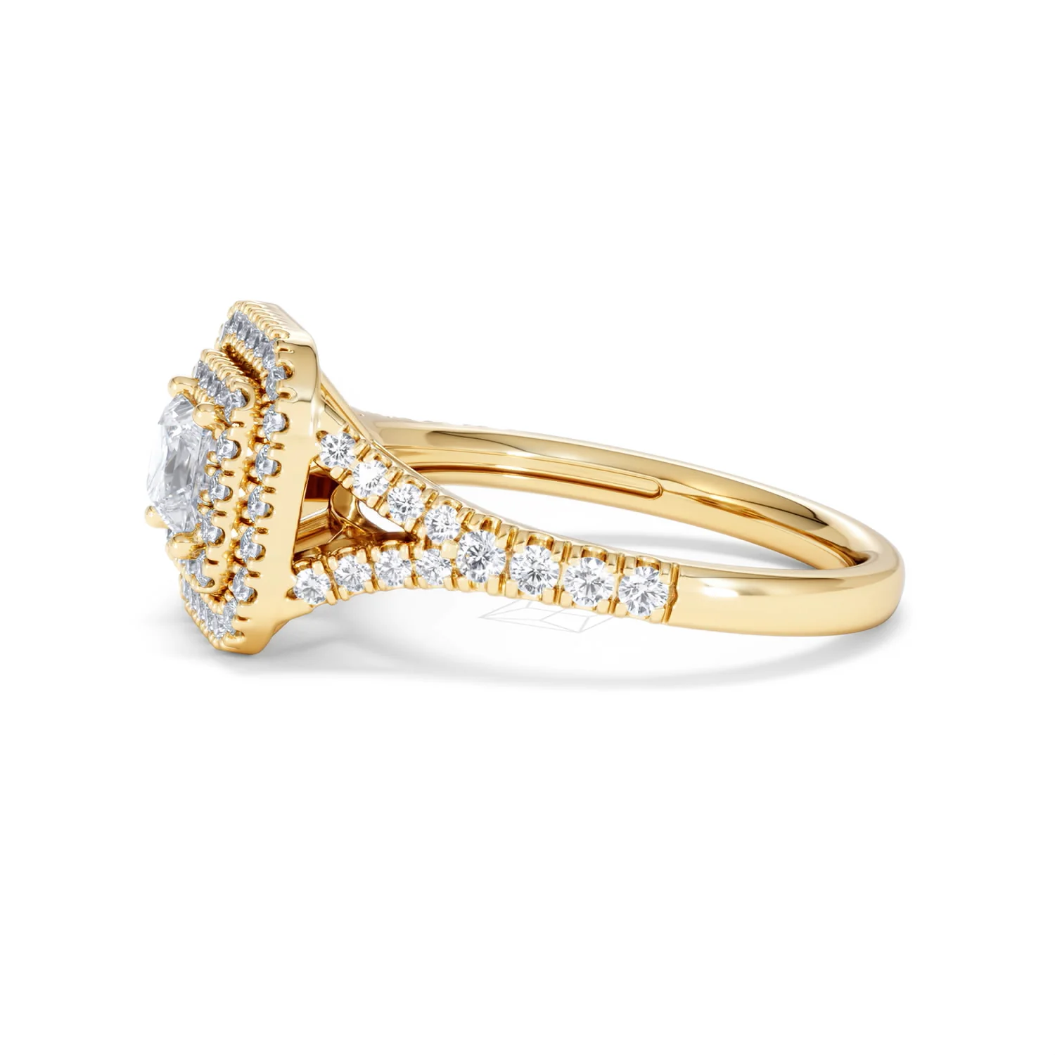 Cleopatra Lab Diamond Halo Engagement Ring in 18K Gold 1.20ct F/VS1 - Image 71