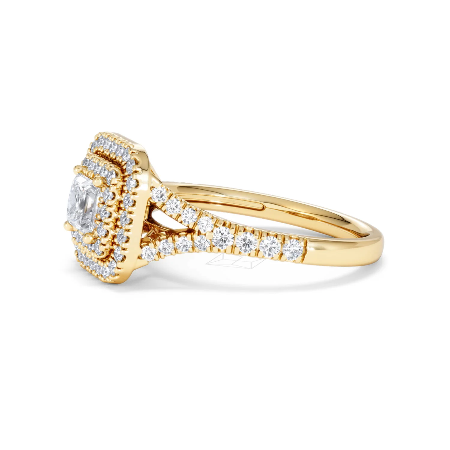 Cleopatra Lab Diamond Halo Engagement Ring in 18K Gold 1.20ct F/VS1 - Image 73