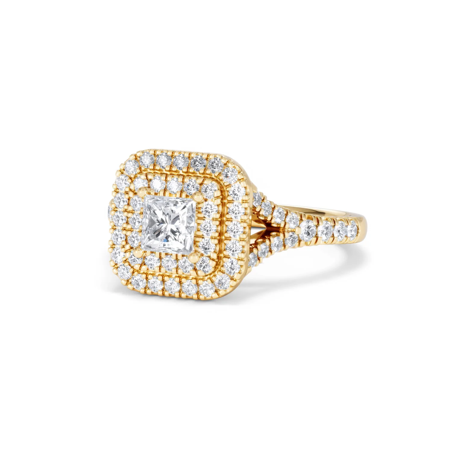 Cleopatra Lab Diamond Halo Engagement Ring in 18K Gold 1.20ct F/VS1 - Image 83