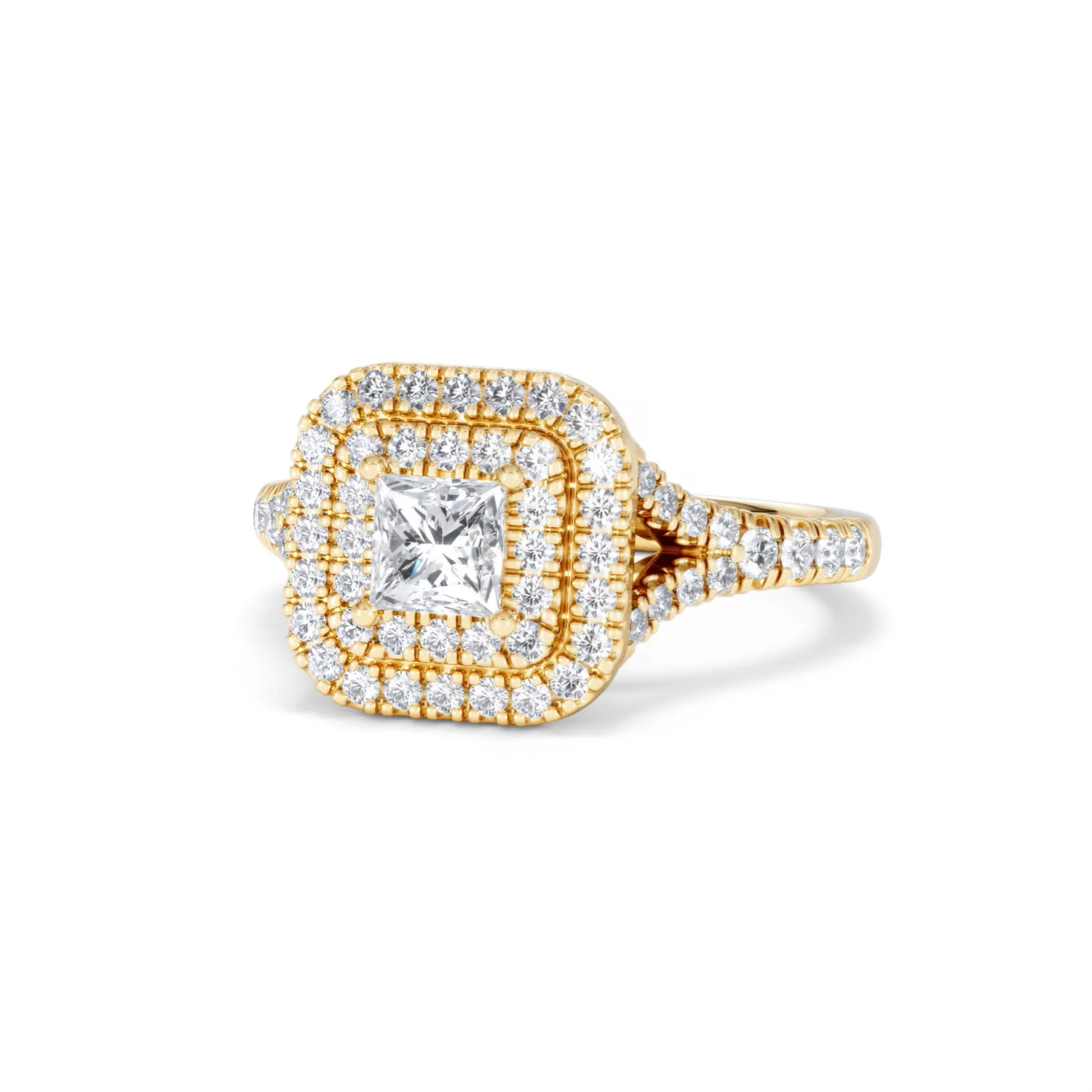 Cleopatra Lab Diamond Halo Engagement Ring in 18K Gold 1.20ct F/VS1 - Image 84