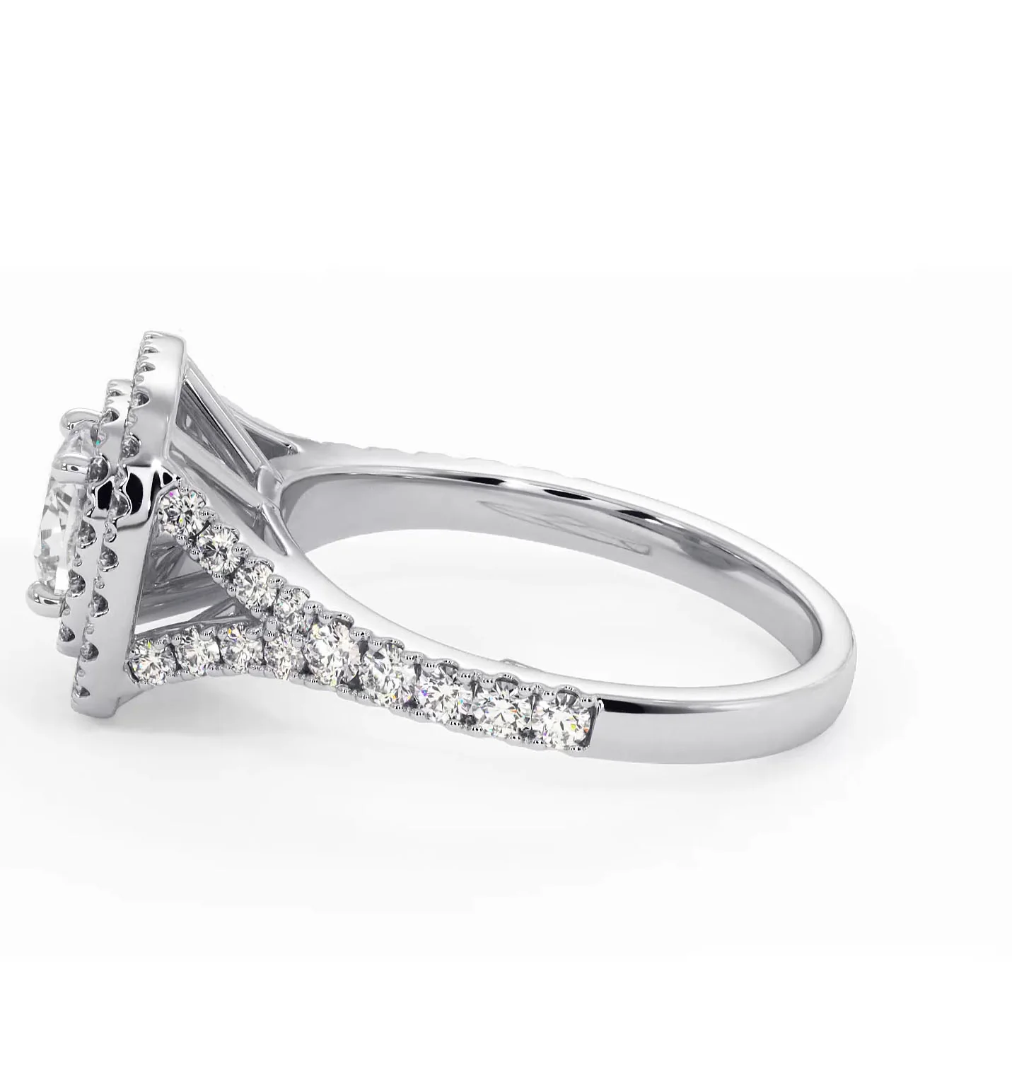 Cleopatra Lab Diamond Halo Engagement Ring in Platinum 1.20ct F/VS1 - Image 107