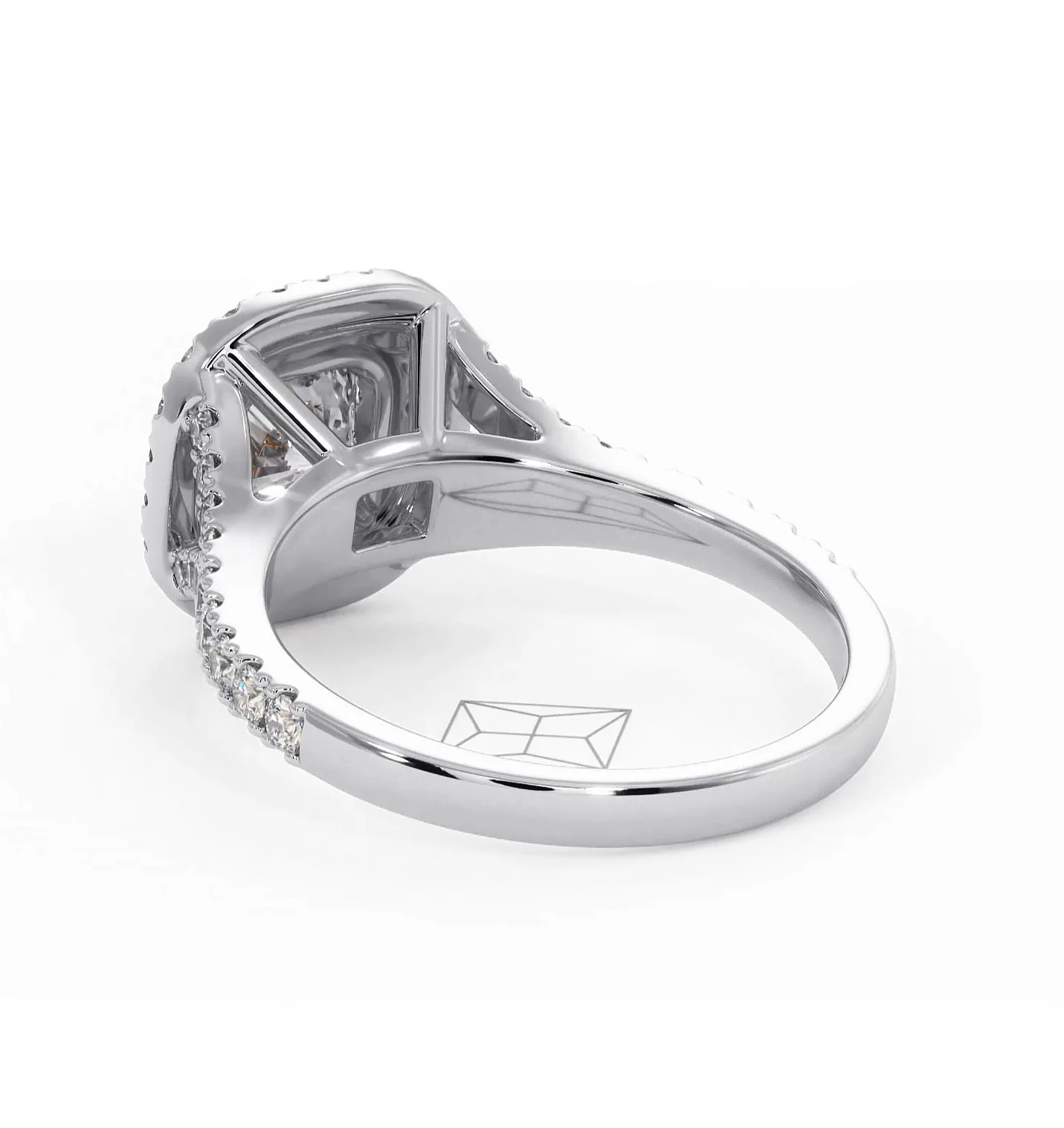 Cleopatra Lab Diamond Halo Engagement Ring in Platinum 1.20ct F/VS1 - Image 119