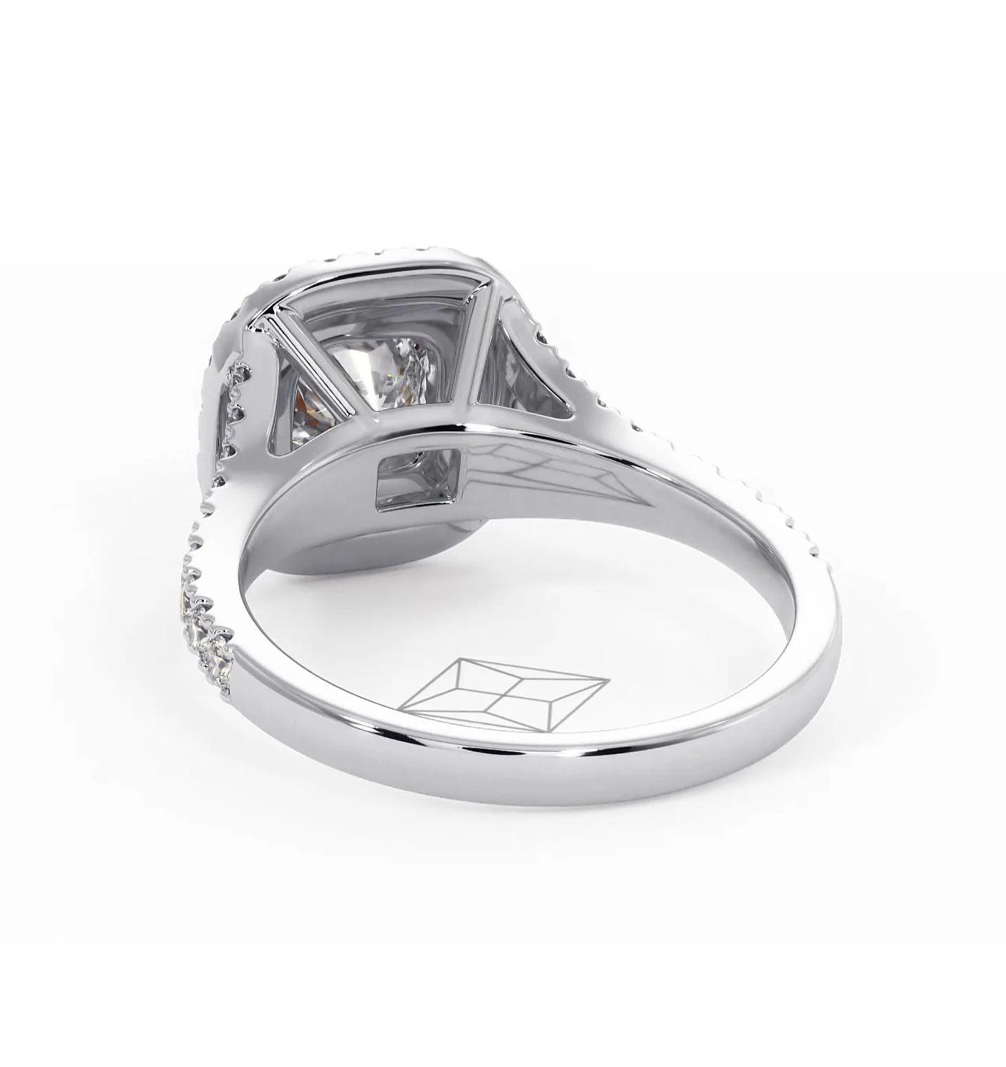 Cleopatra Lab Diamond Halo Engagement Ring in Platinum 1.20ct F/VS1 - Image 122