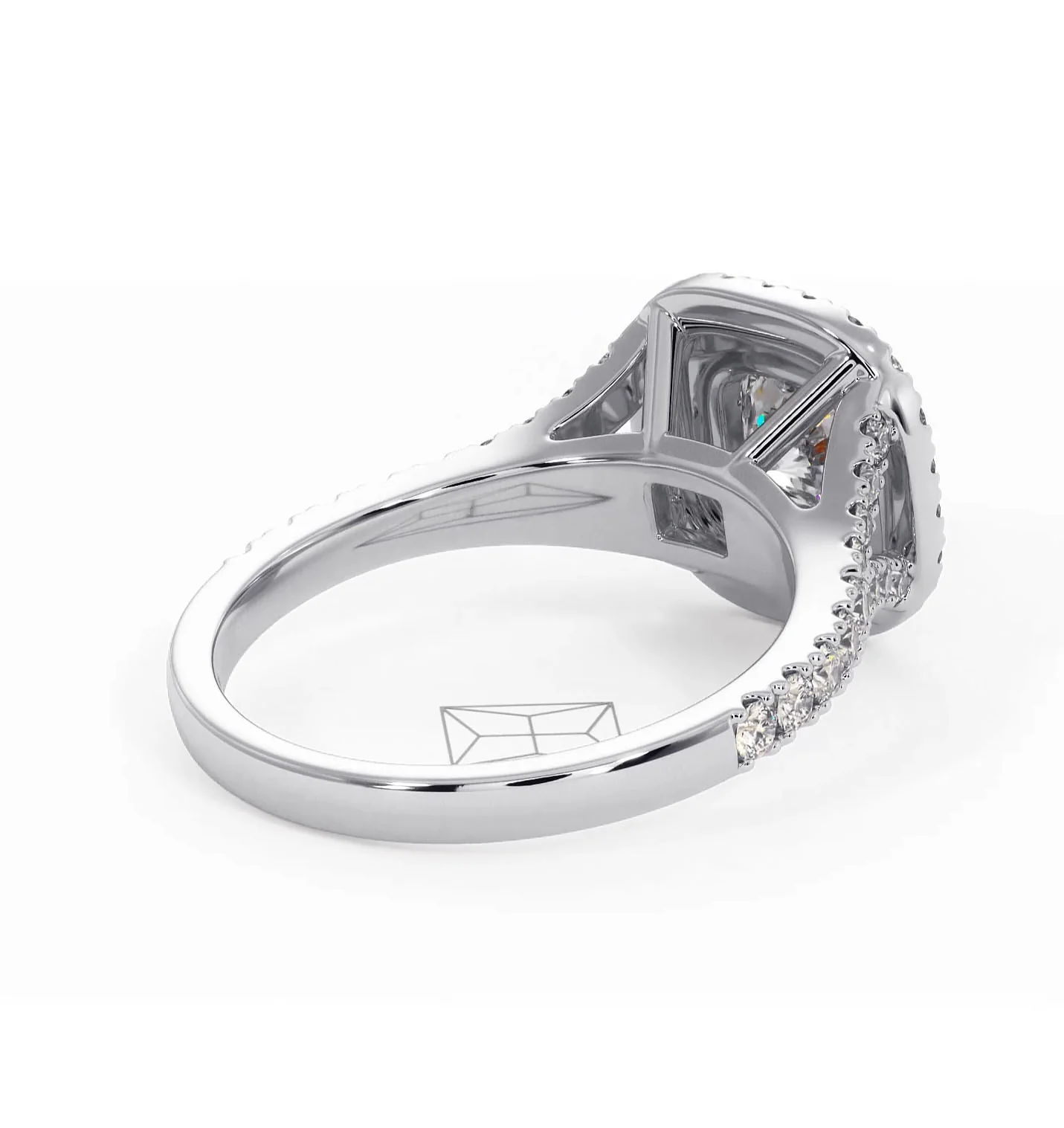 Cleopatra Lab Diamond Halo Engagement Ring in Platinum 1.20ct F/VS1 - Image 136