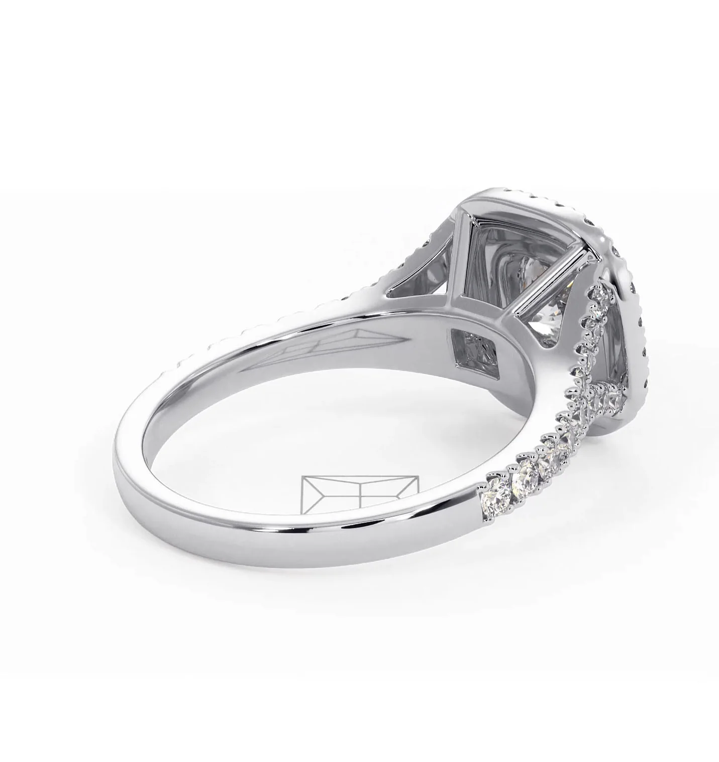 Cleopatra Lab Diamond Halo Engagement Ring in Platinum 1.20ct F/VS1 - Image 137