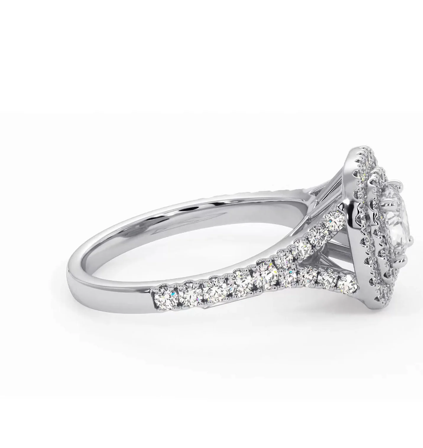 Cleopatra Lab Diamond Halo Engagement Ring in Platinum 1.20ct F/VS1 - Image 149