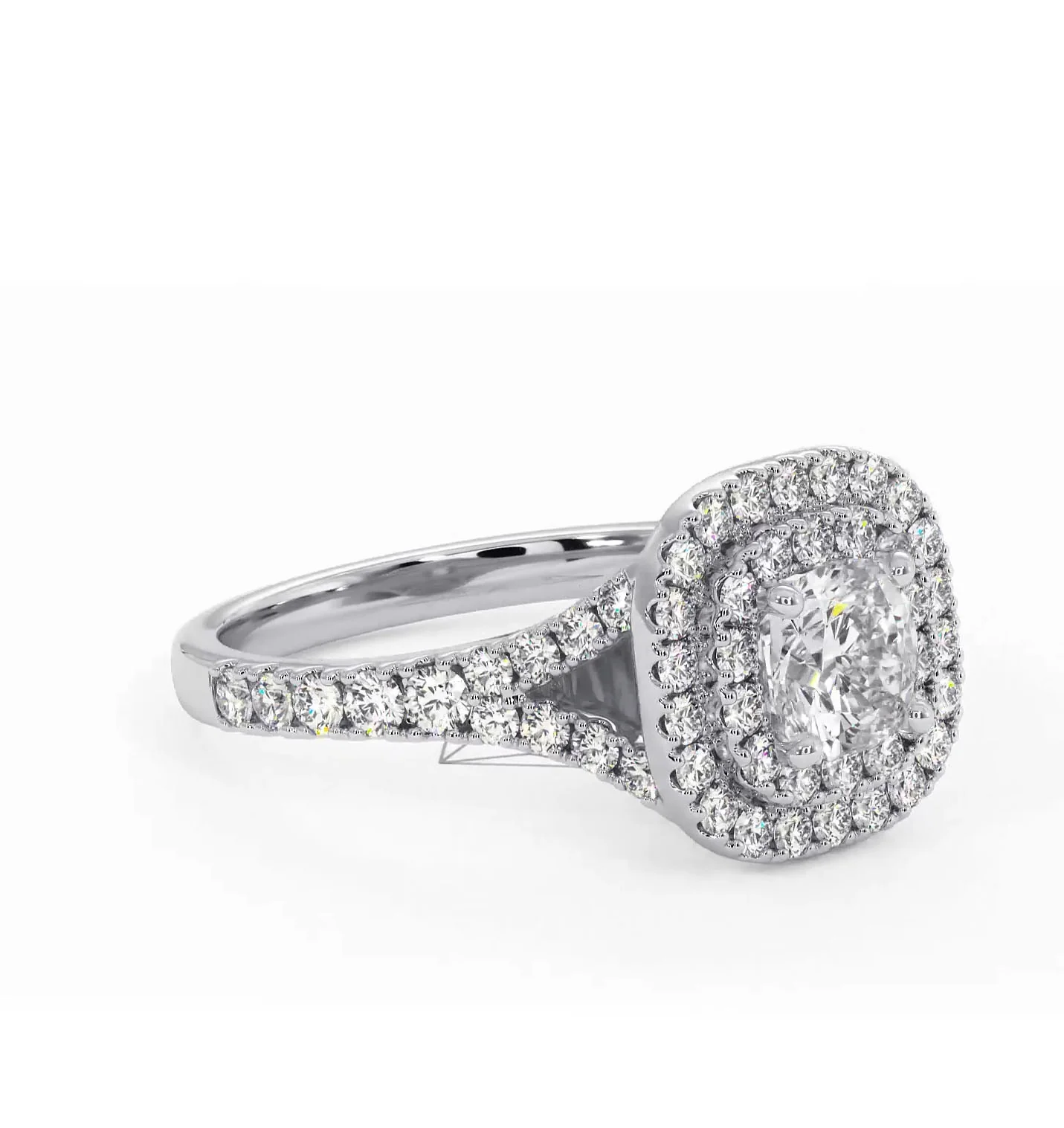 Cleopatra Lab Diamond Halo Engagement Ring in Platinum 1.20ct F/VS1 - Image 158