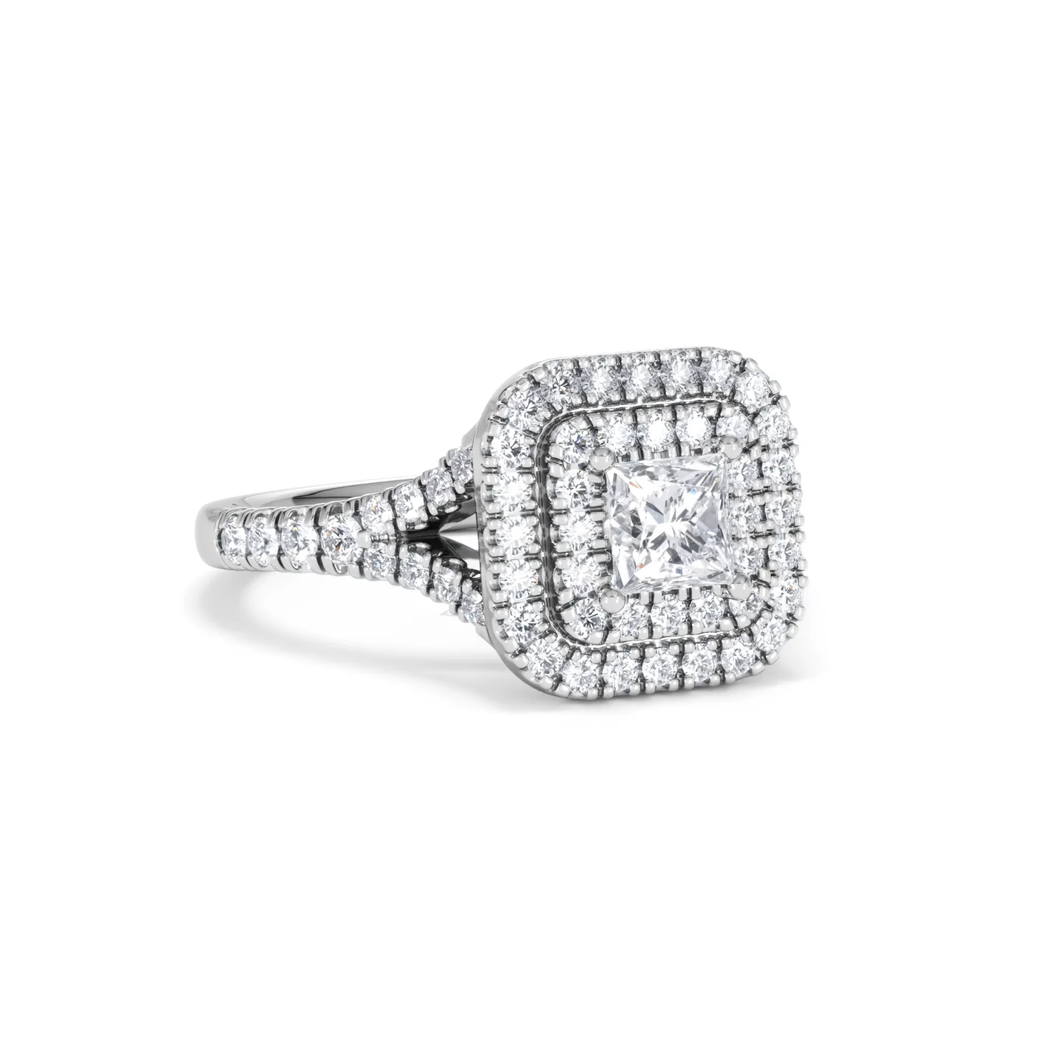 Cleopatra Lab Diamond Halo Engagement Ring in Platinum 1.20ct F/VS1 - Image 16