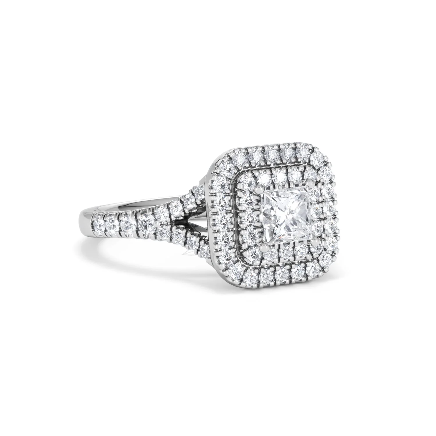 Cleopatra Lab Diamond Halo Engagement Ring in Platinum 1.20ct F/VS1 - Image 17