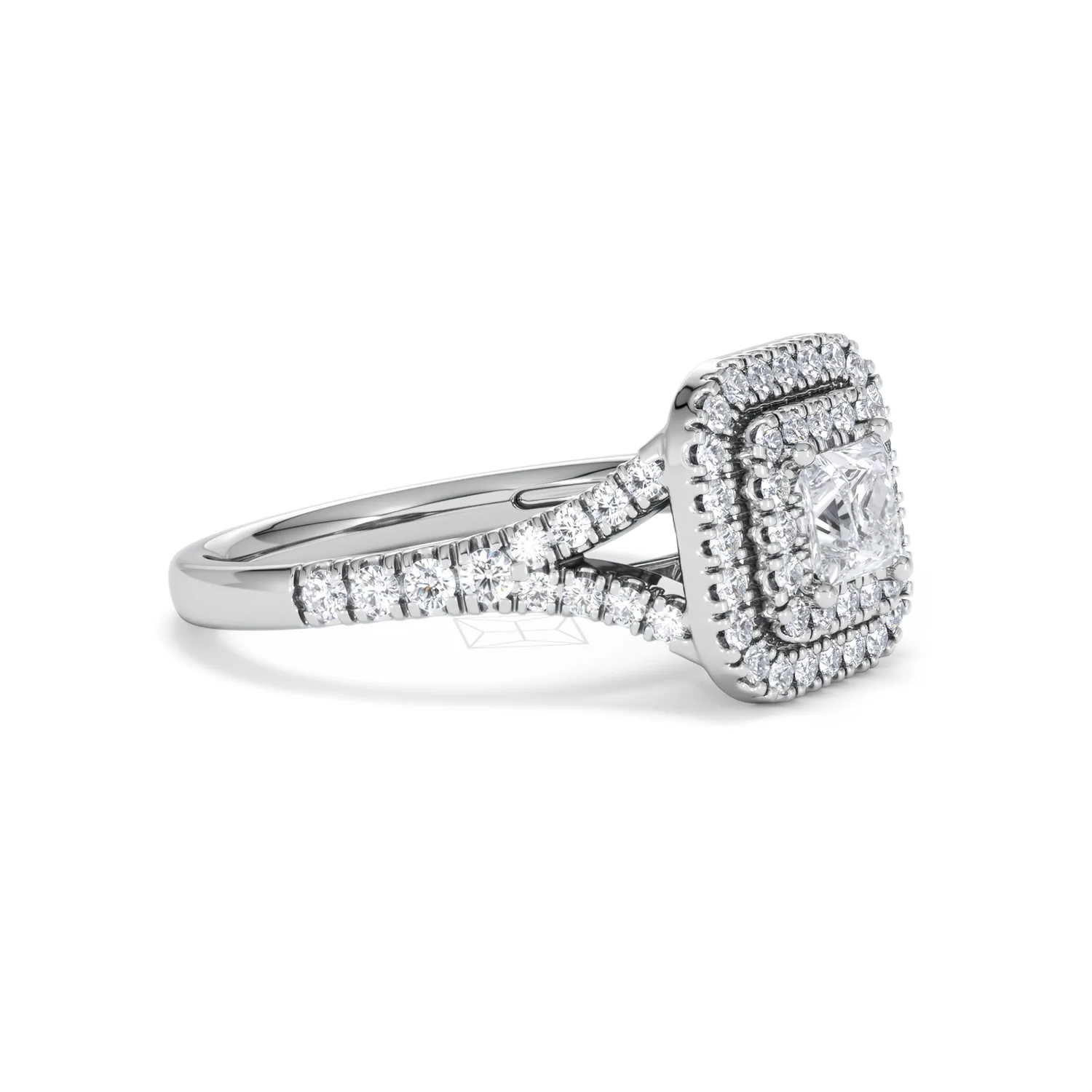 Cleopatra Lab Diamond Halo Engagement Ring in Platinum 1.20ct F/VS1 - Image 23