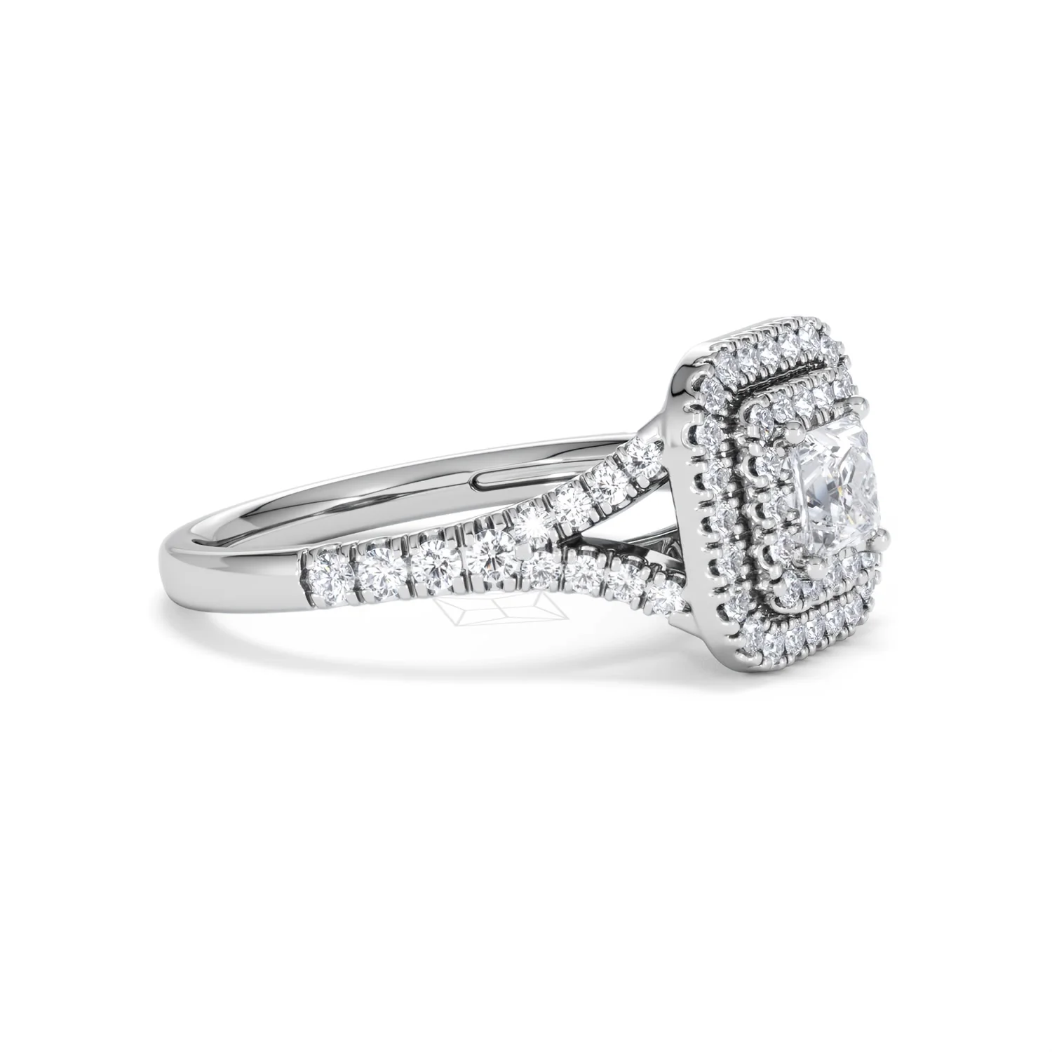 Cleopatra Lab Diamond Halo Engagement Ring in Platinum 1.20ct F/VS1 - Image 24