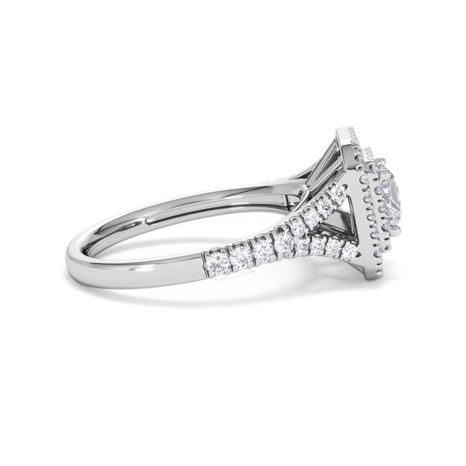 Cleopatra Lab Diamond Halo Engagement Ring in Platinum 1.20ct F/VS1 - Image 31