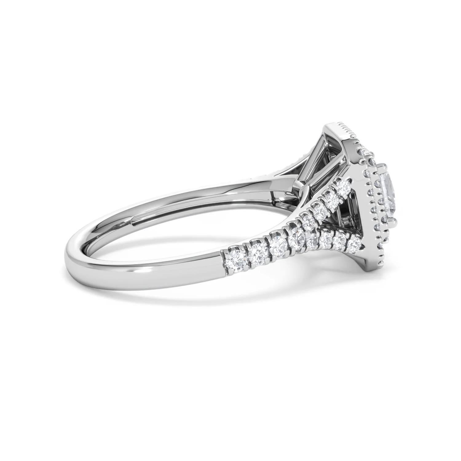 Cleopatra Lab Diamond Halo Engagement Ring in Platinum 1.20ct F/VS1 - Image 33
