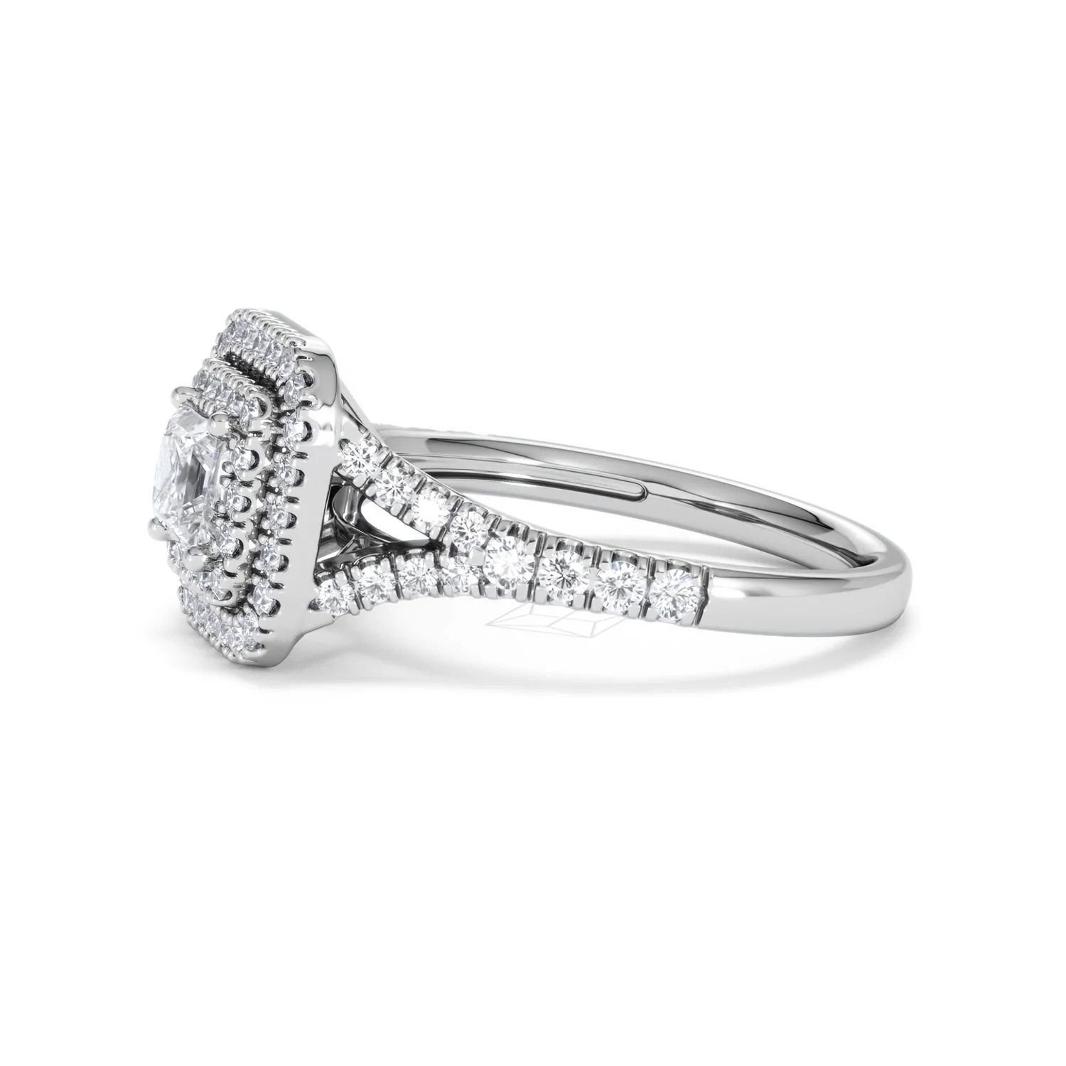Cleopatra Lab Diamond Halo Engagement Ring in Platinum 1.20ct F/VS1 - Image 75