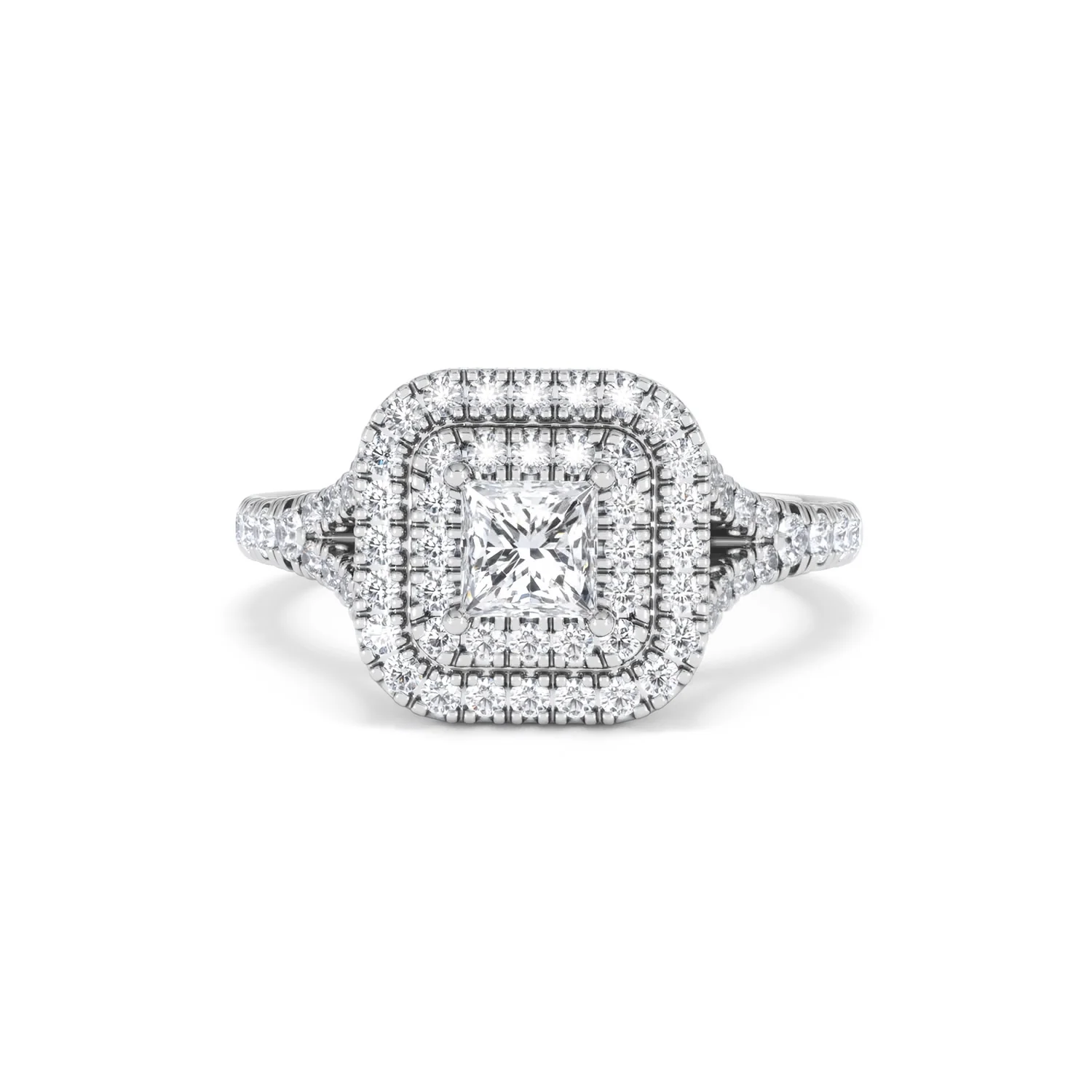 Cleopatra Lab Diamond Halo Engagement Ring in Platinum 1.20ct F/VS1 - Image 90