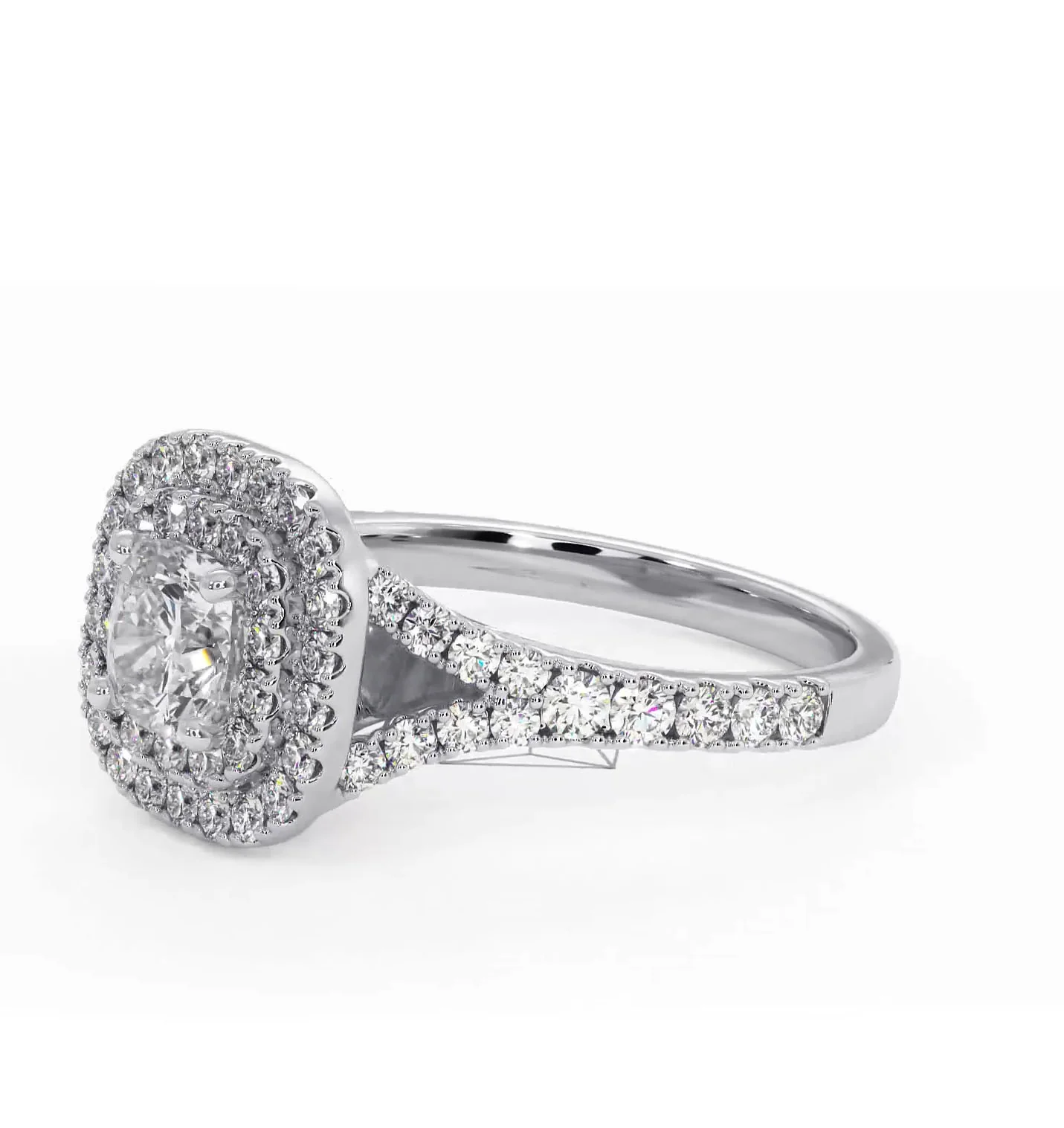 Cleopatra Lab Diamond Halo Engagement Ring in Platinum 1.20ct F/VS1 - Image 98
