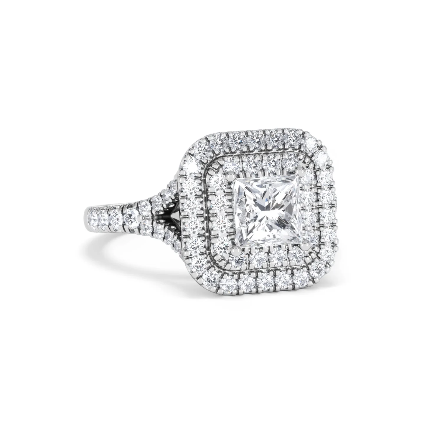 Cleopatra Lab Diamond Halo Engagement Ring in Platinum 1.85ct F/VS1 - Image 11