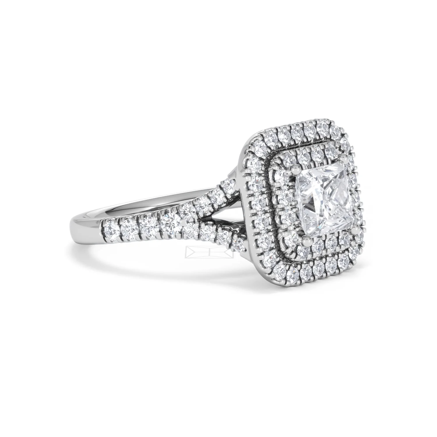 Cleopatra Lab Diamond Halo Engagement Ring in Platinum 1.85ct F/VS1 - Image 17